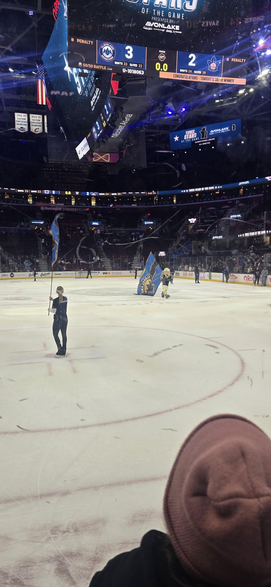 Real Fan View taken from Section 115 at Rocket Arena by Garrick L