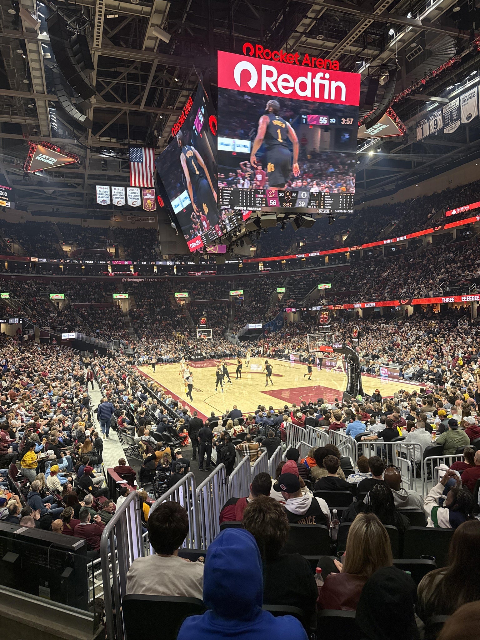 Real Fan View taken from Section 116 at Rocket Arena by Andrew F
