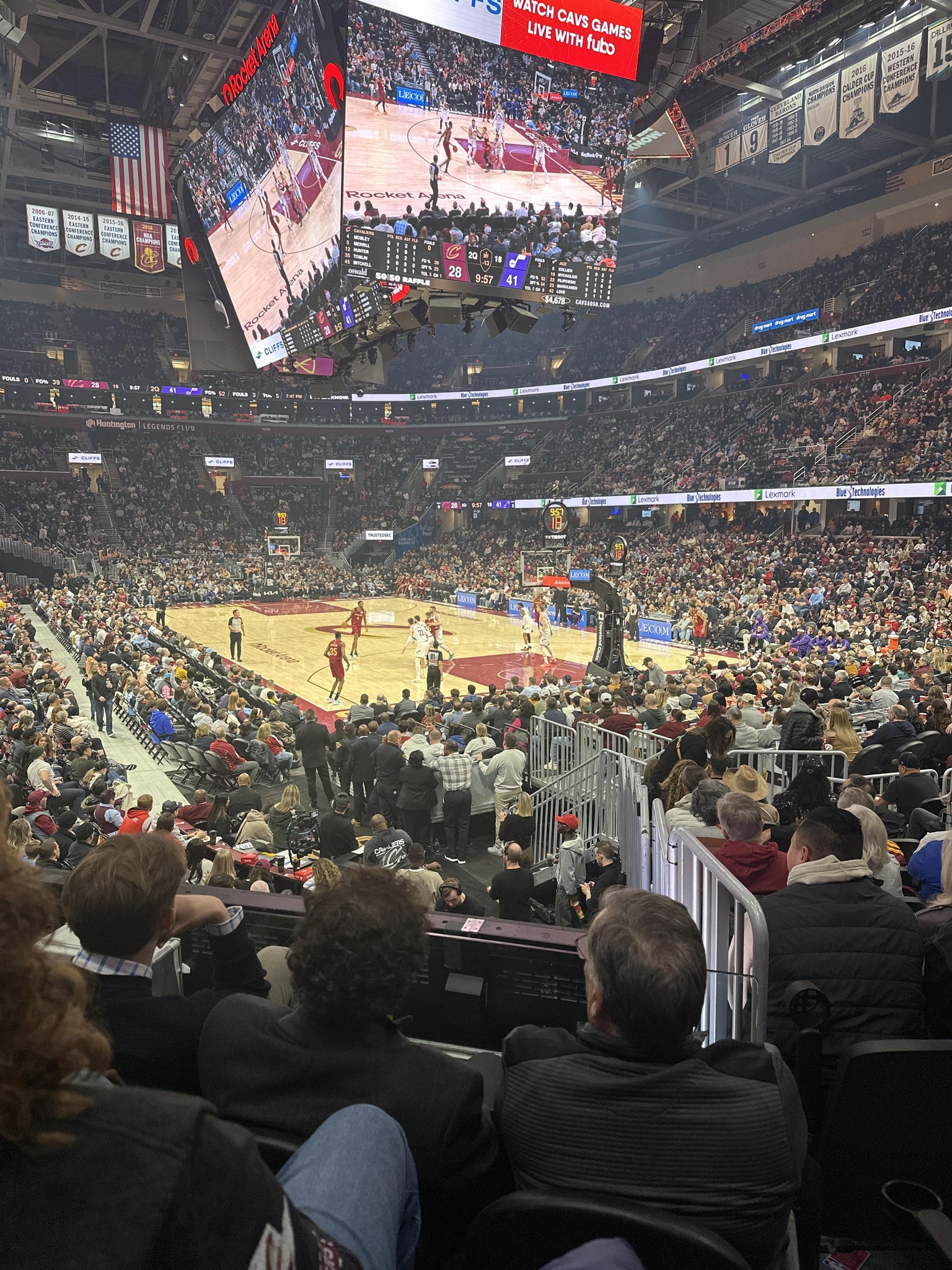 Real Fan View taken from Section 116 at Rocket Arena by Davina M