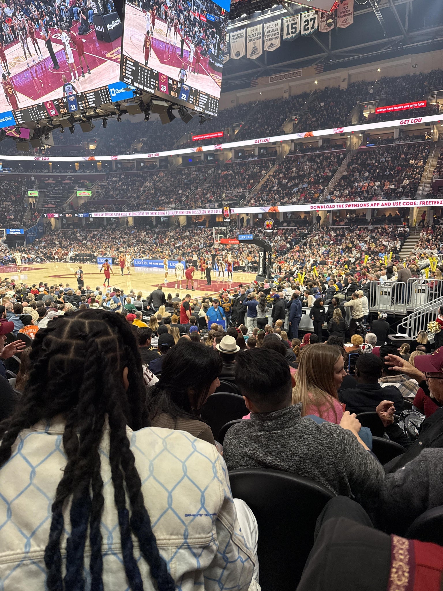 Real Fan View taken from Section 118 at Rocket Arena by Jenny S