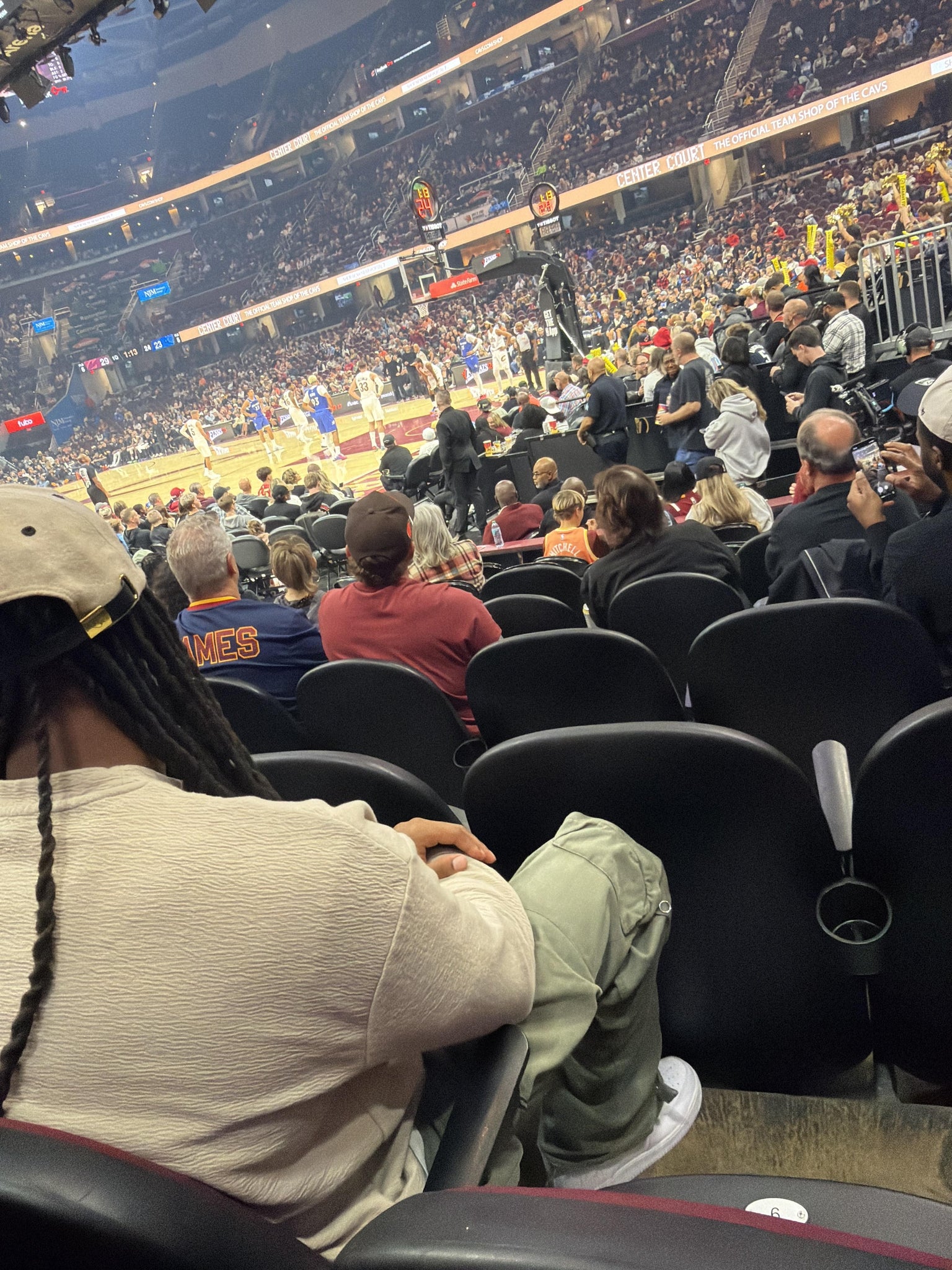 Real Fan View taken from Section 118 at Rocket Arena by Edward F