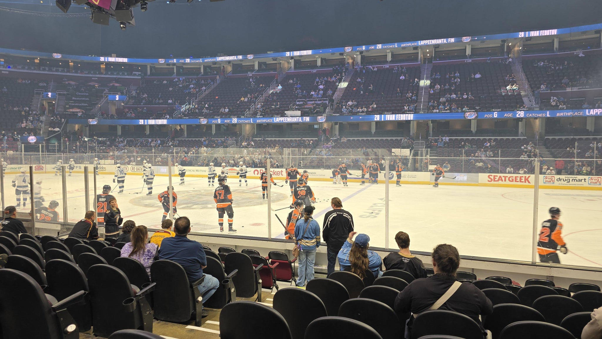 Real Fan View taken from Section 119 at Rocket Arena by Gregory S
