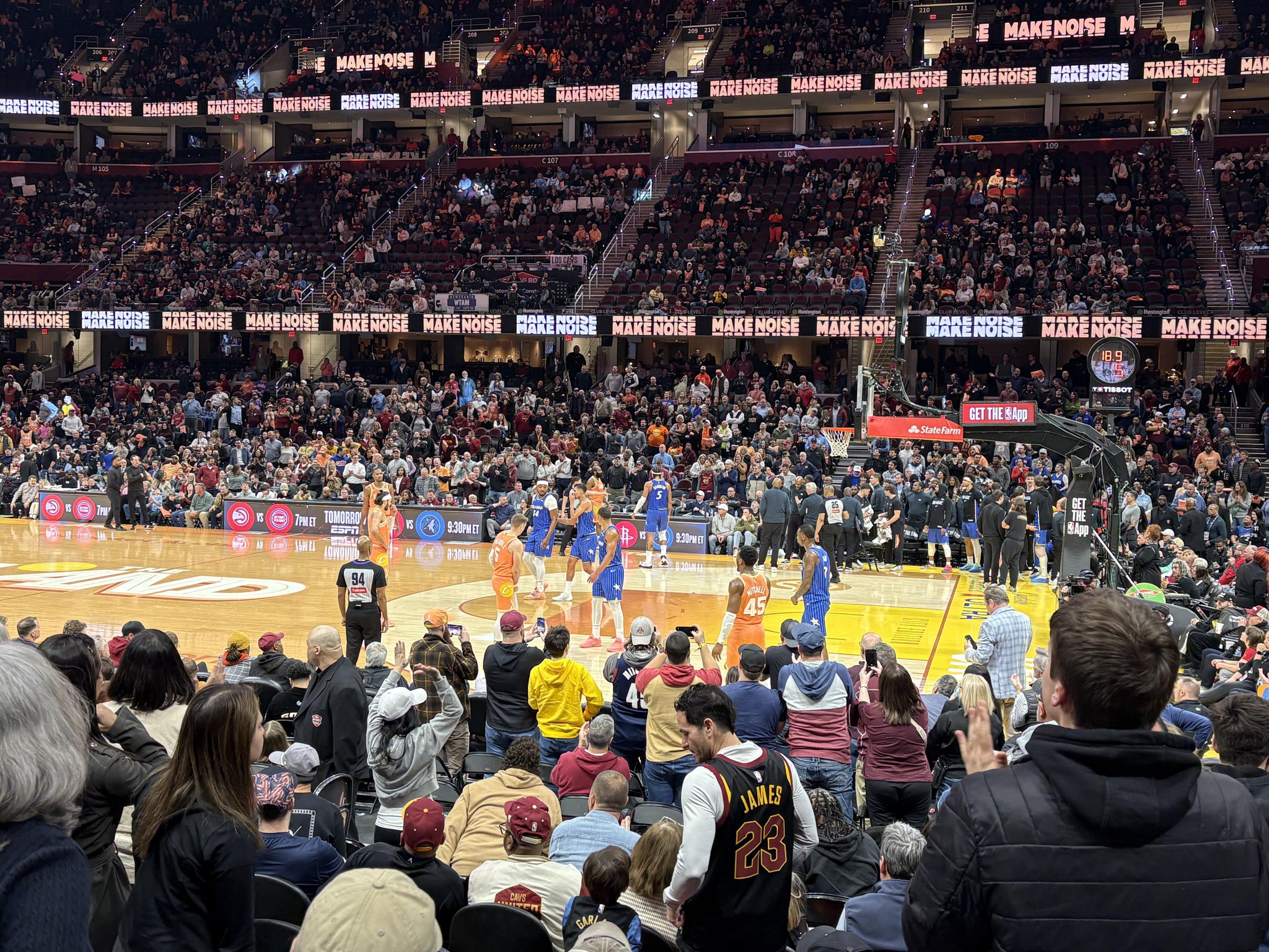Real Fan View taken from Section 119 at Rocket Arena by Kelissa H
