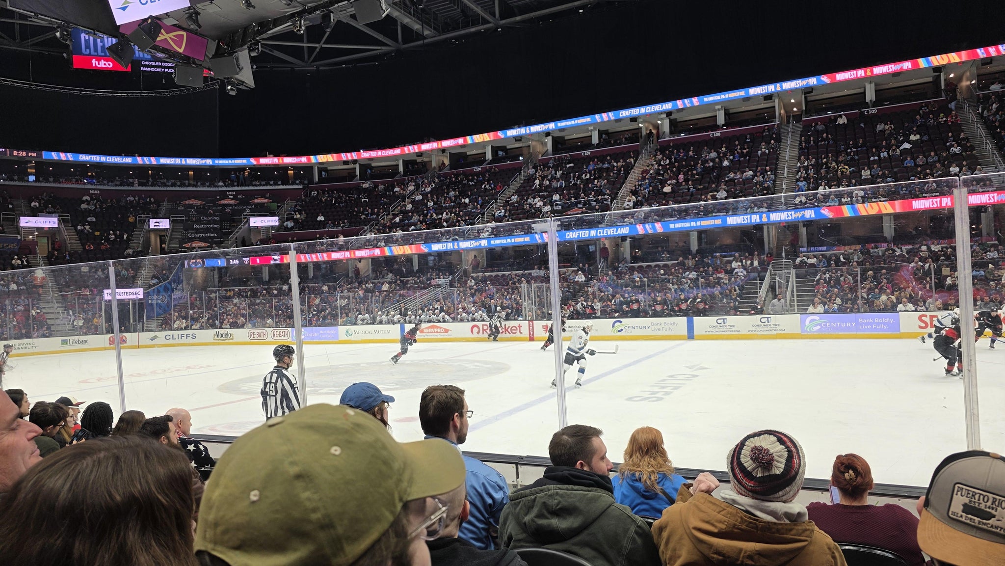 Real Fan View taken from Section 119 at Rocket Arena by Theresa B