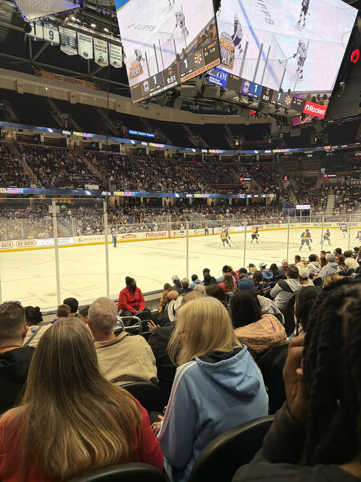 Real Fan View taken from Section 123 at Rocket Arena by Wanda G