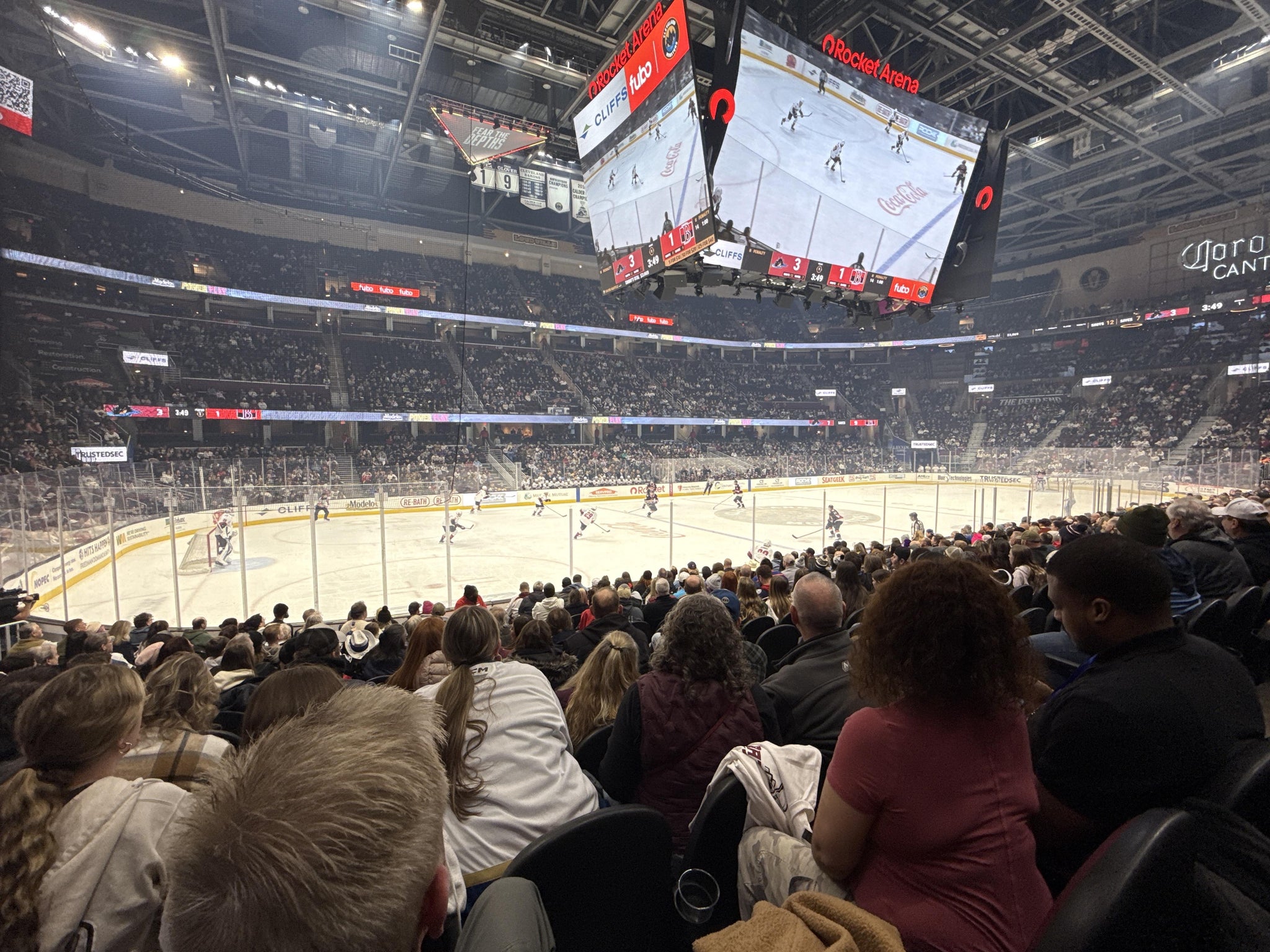 Real Fan View taken from Section 123 at Rocket Arena by Matt S