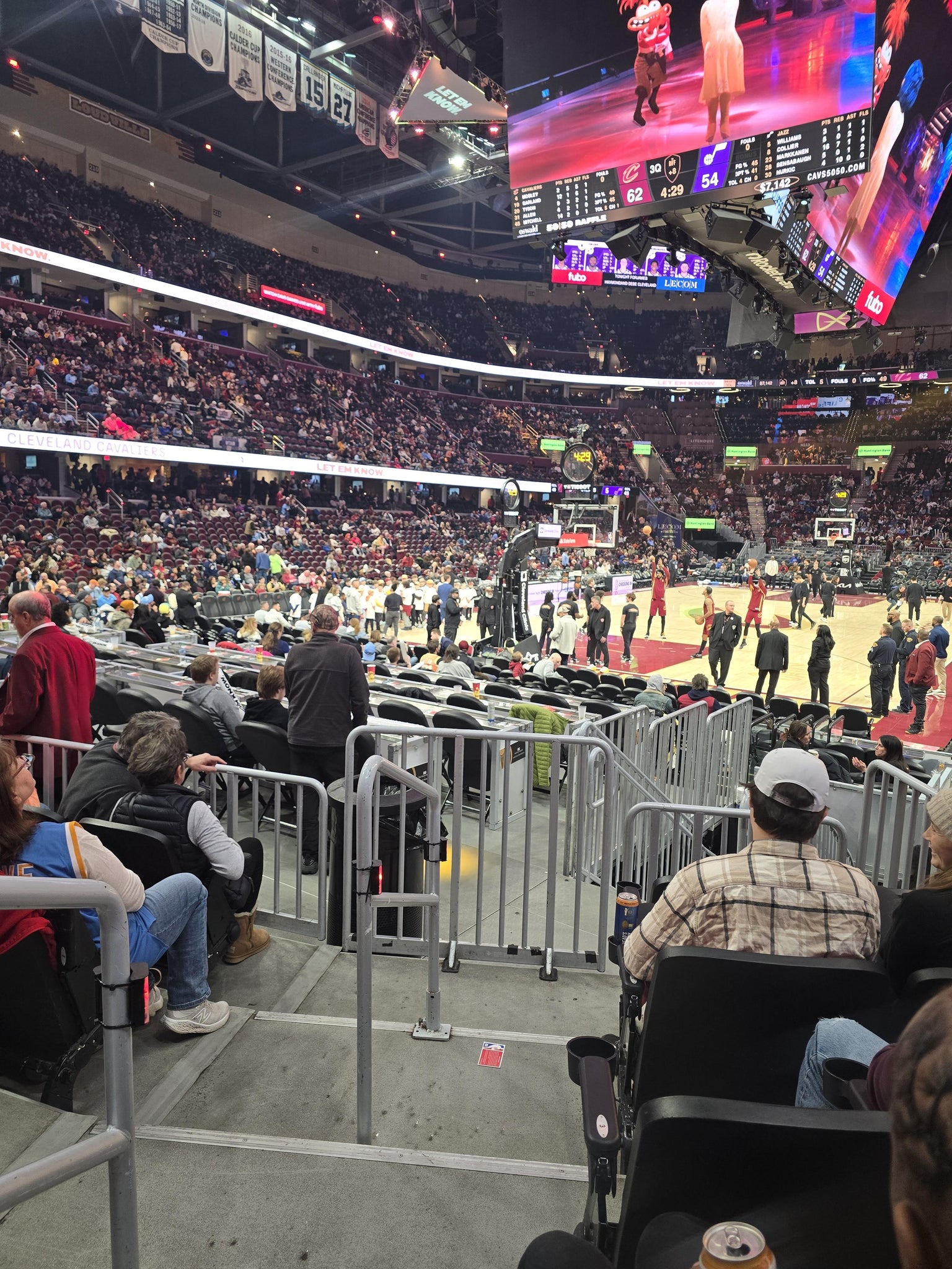 Real Fan View taken from Section 125 at Rocket Arena by Crystal F