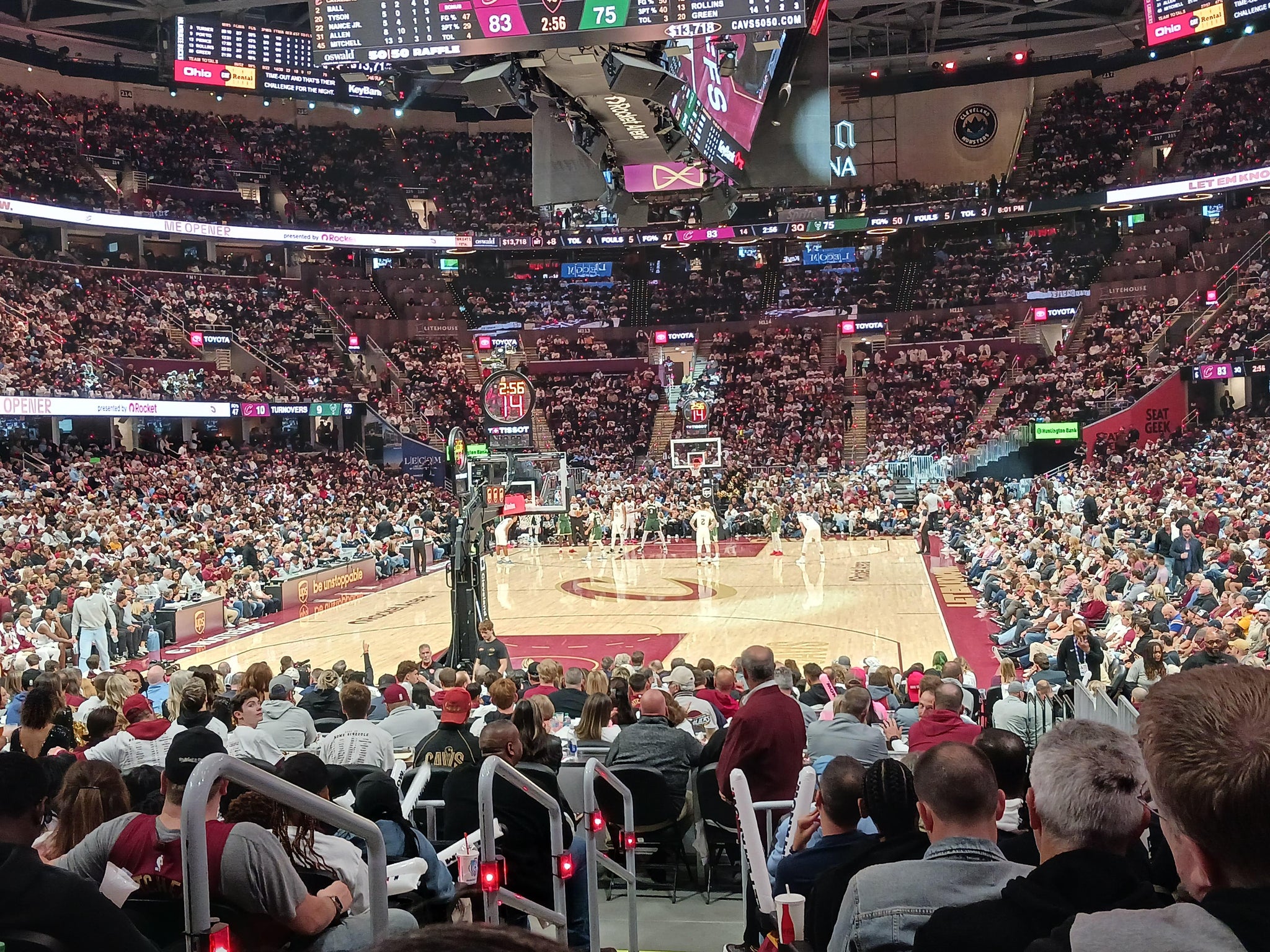 Real Fan View taken from Section 126 at Rocket Arena by Thelma S