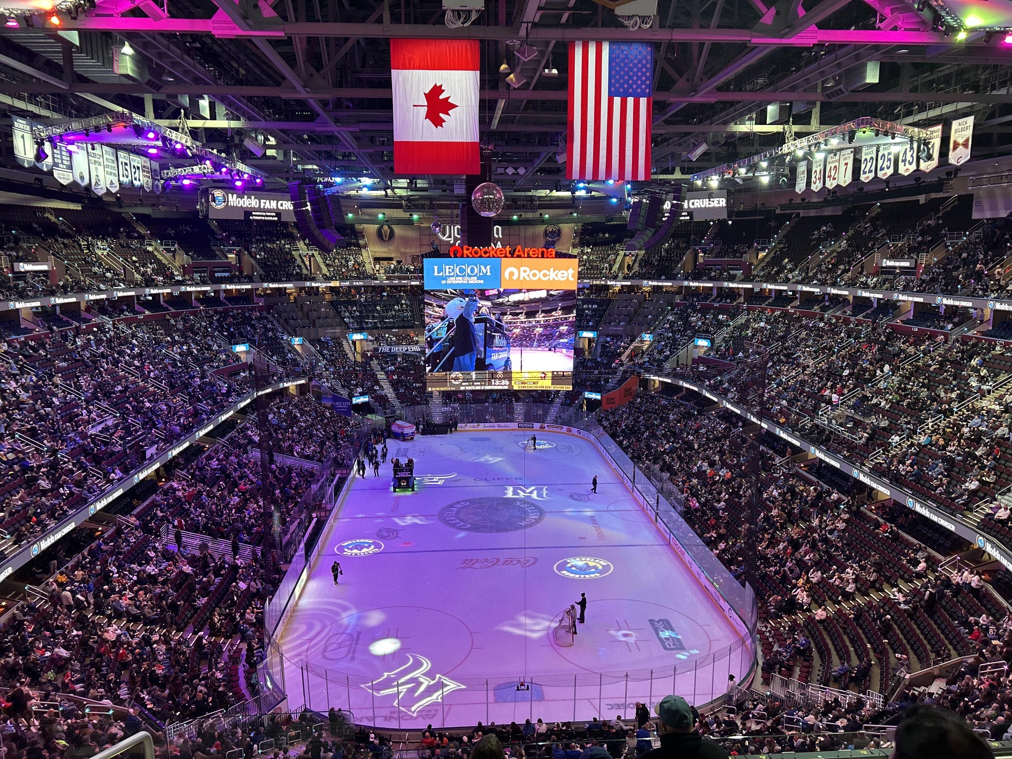 Real Fan View taken from Section 201 at Rocket Arena by Martin K
