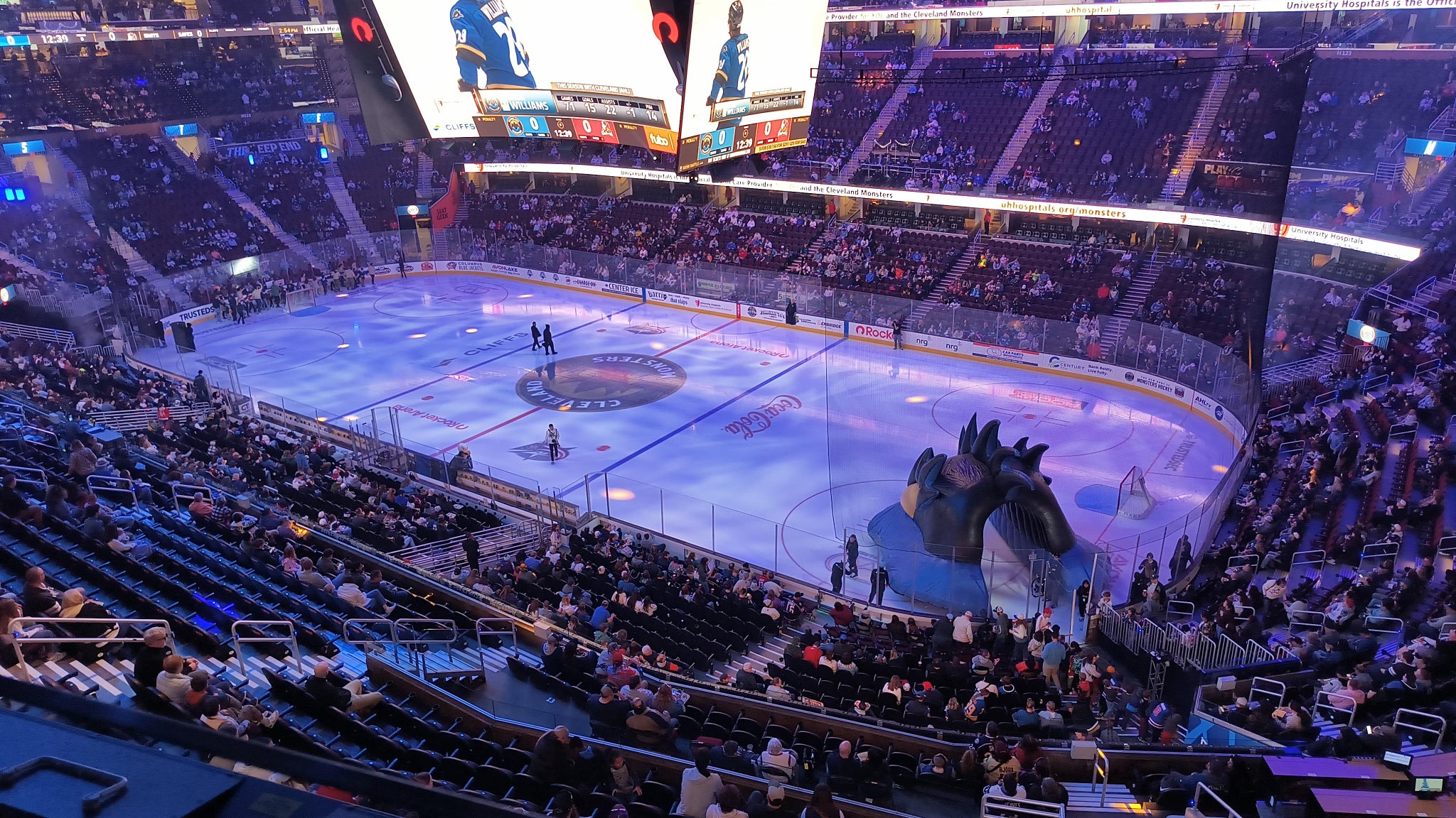 Real Fan View taken from Section 206 at Rocket Arena by Tom L