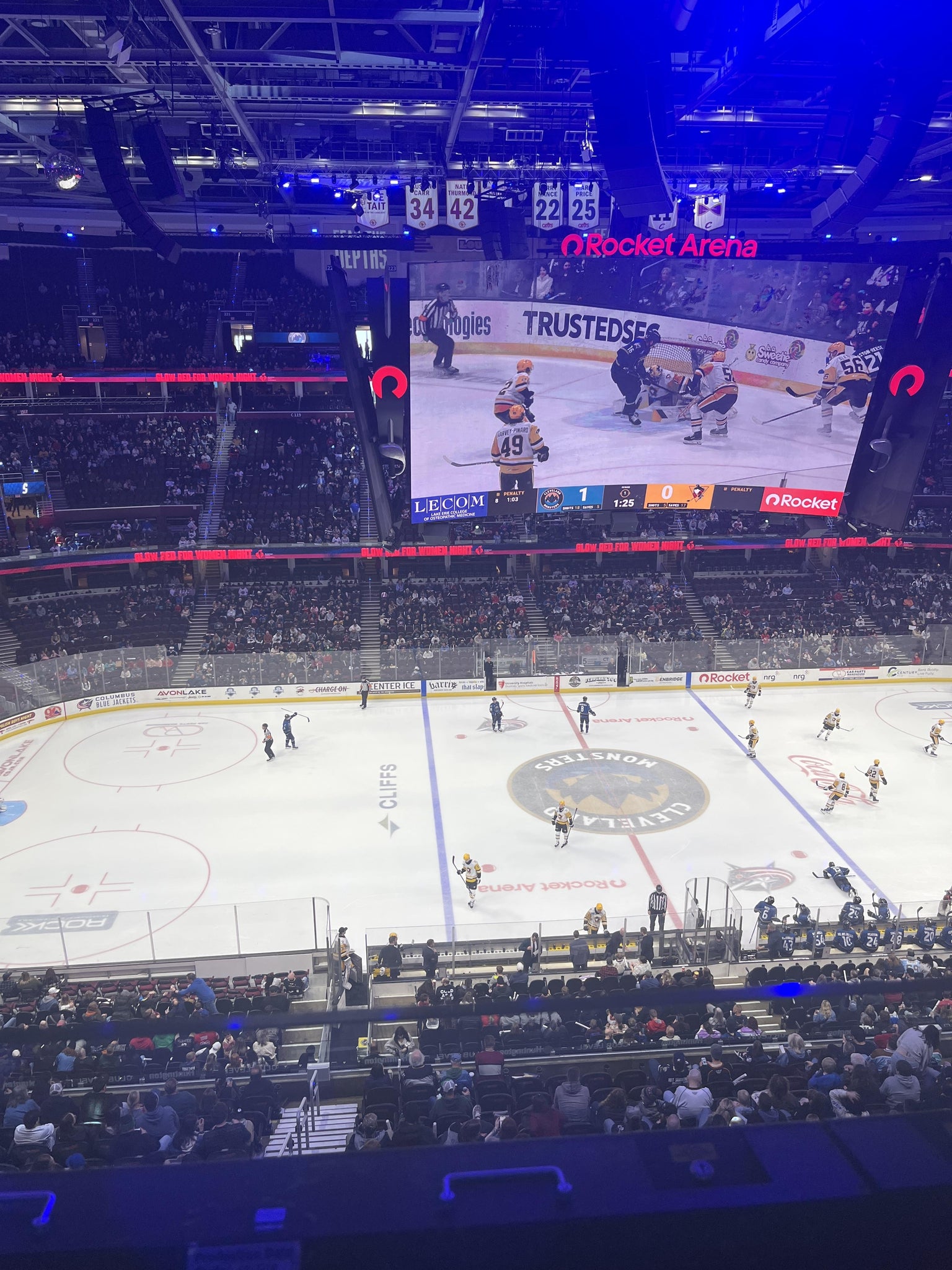 Real Fan View taken from Section 210 at Rocket Arena by Sarah P