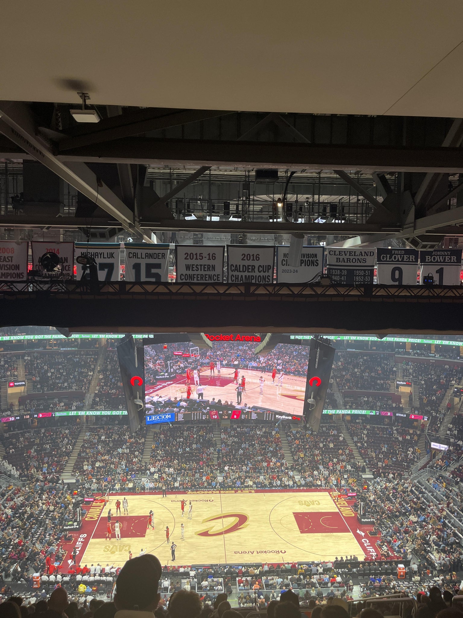 Real Fan View taken from Section 210 at Rocket Arena by Erick F