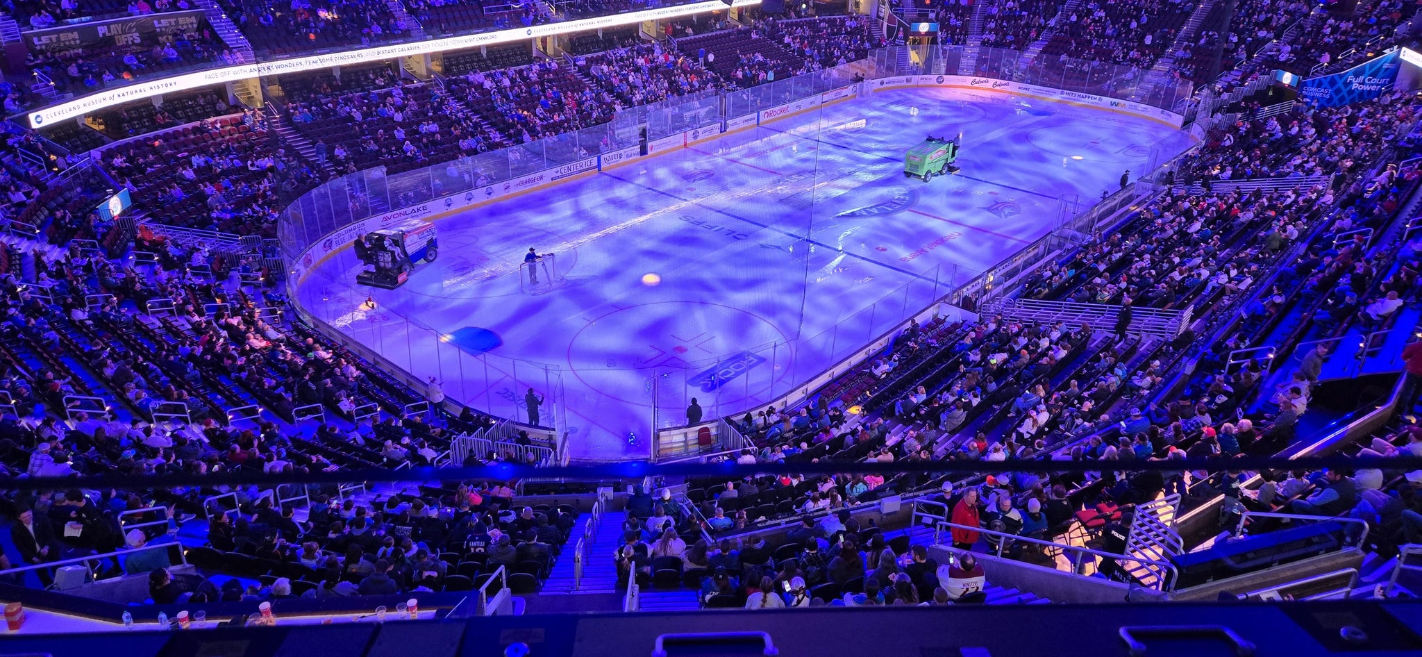Real Fan View taken from Section 214 at Rocket Arena by Jim K