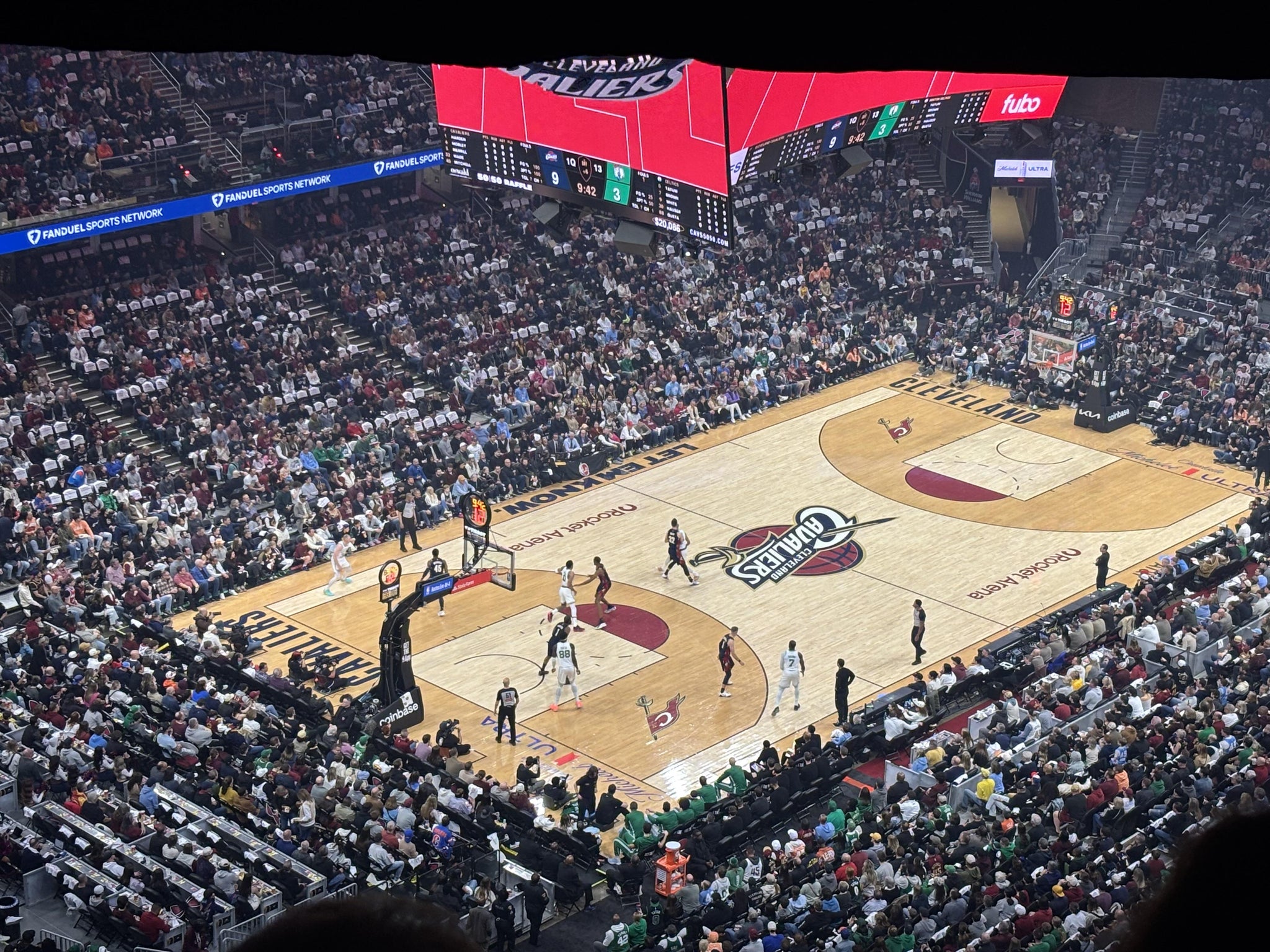 Real Fan View taken from Section 214 at Rocket Arena by Kaila P