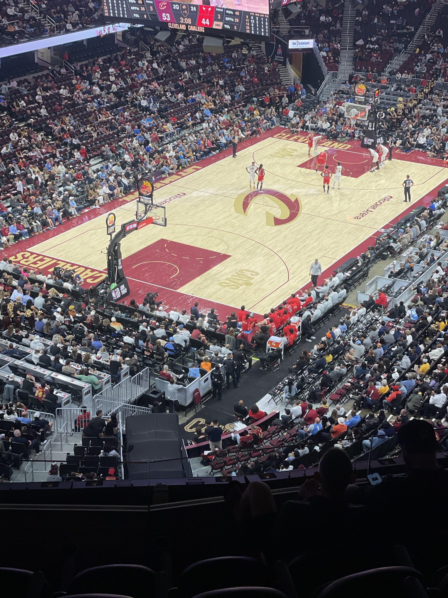Real Fan View taken from Section 215 at Rocket Arena by Linda B