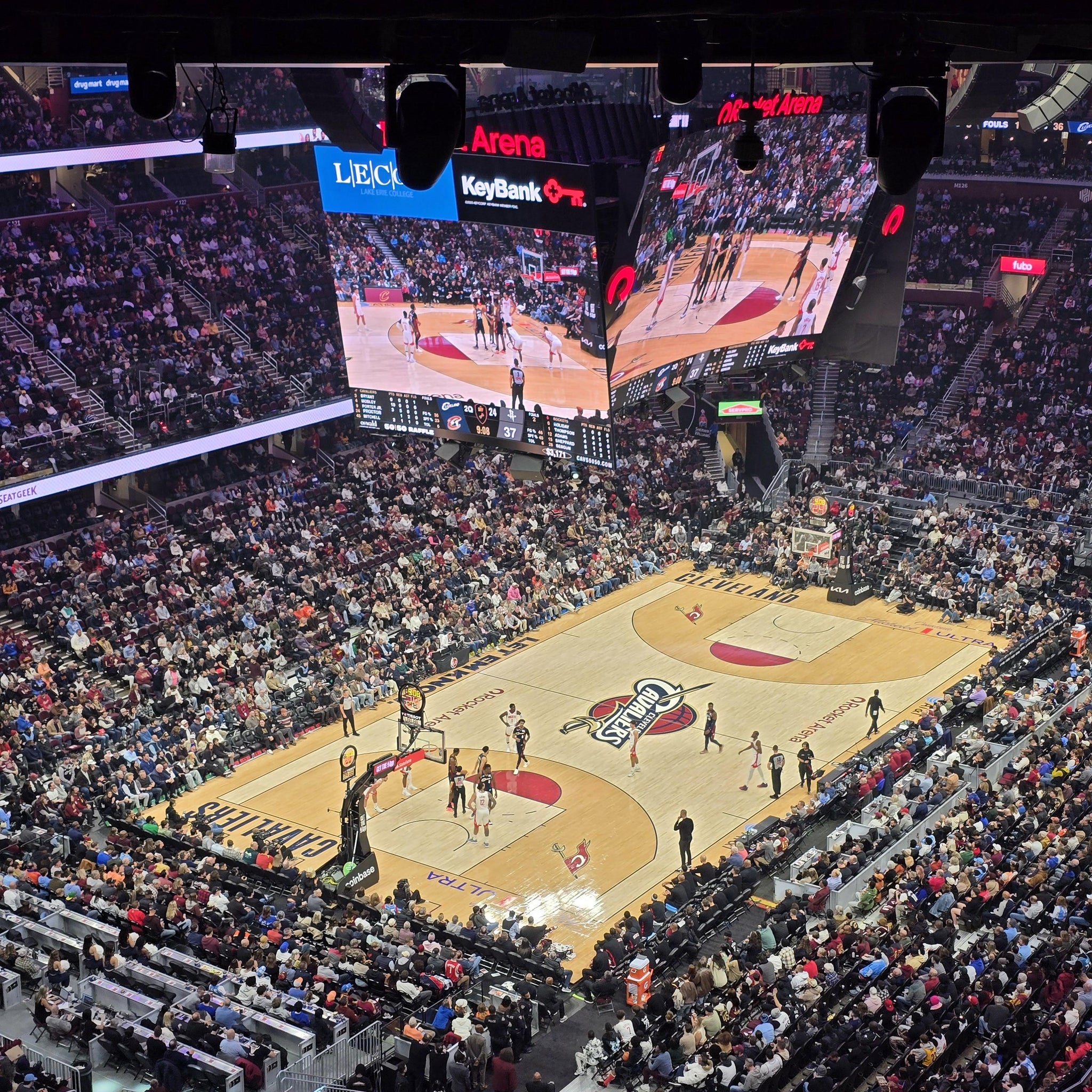 Real Fan View taken from Section 215 at Rocket Arena by Edwin M
