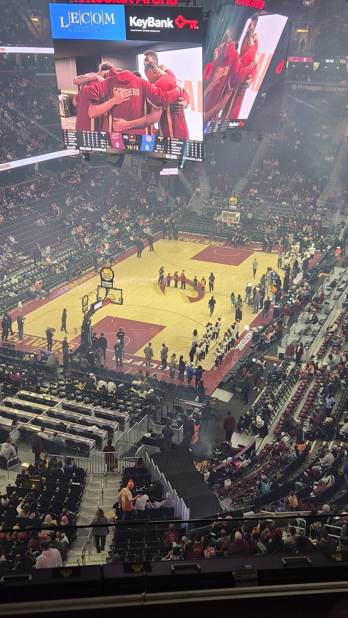 Real Fan View taken from Section 216 at Rocket Arena by Steve N