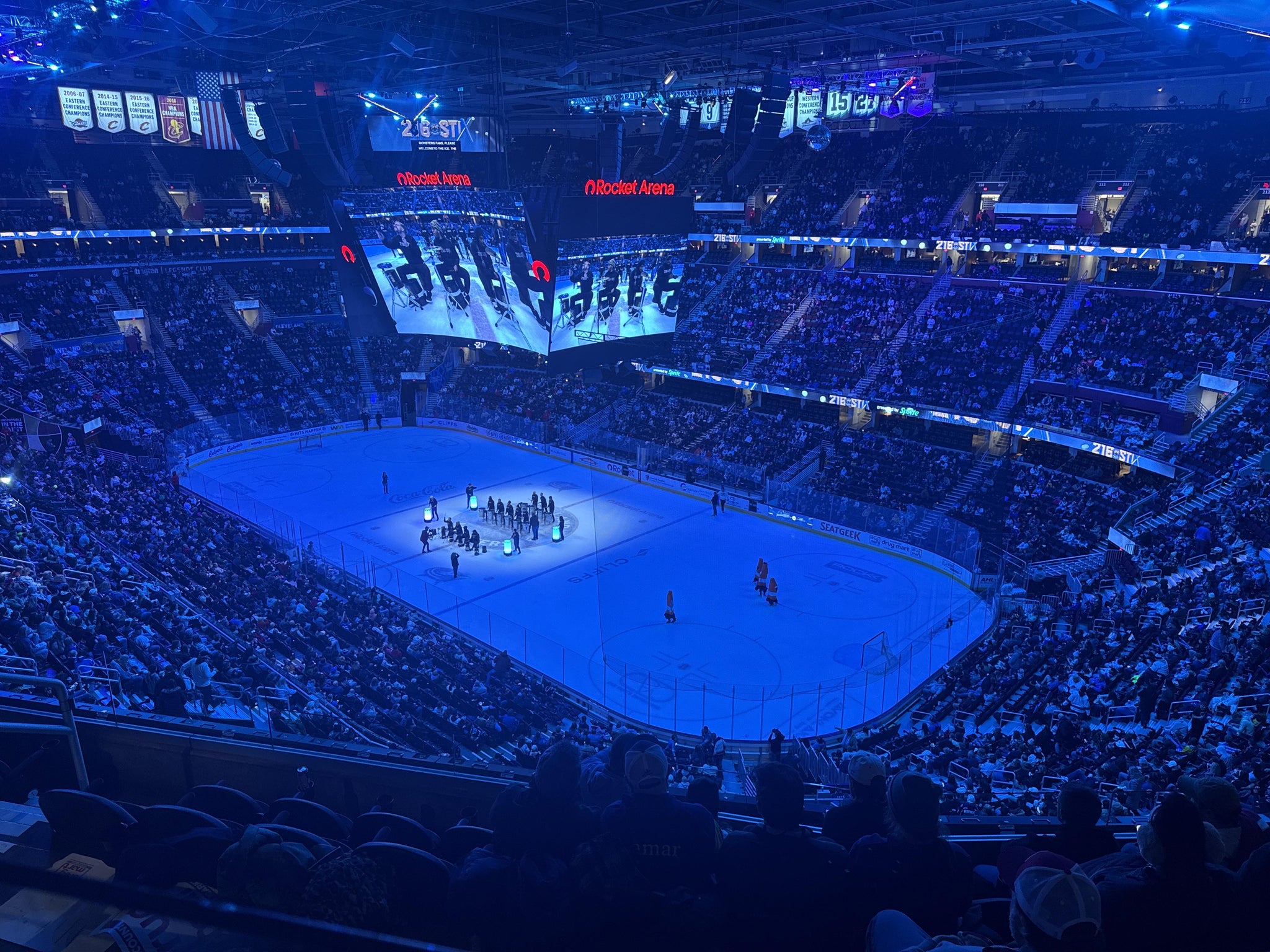 Real Fan View taken from Section 219 at Rocket Arena by Kathy R