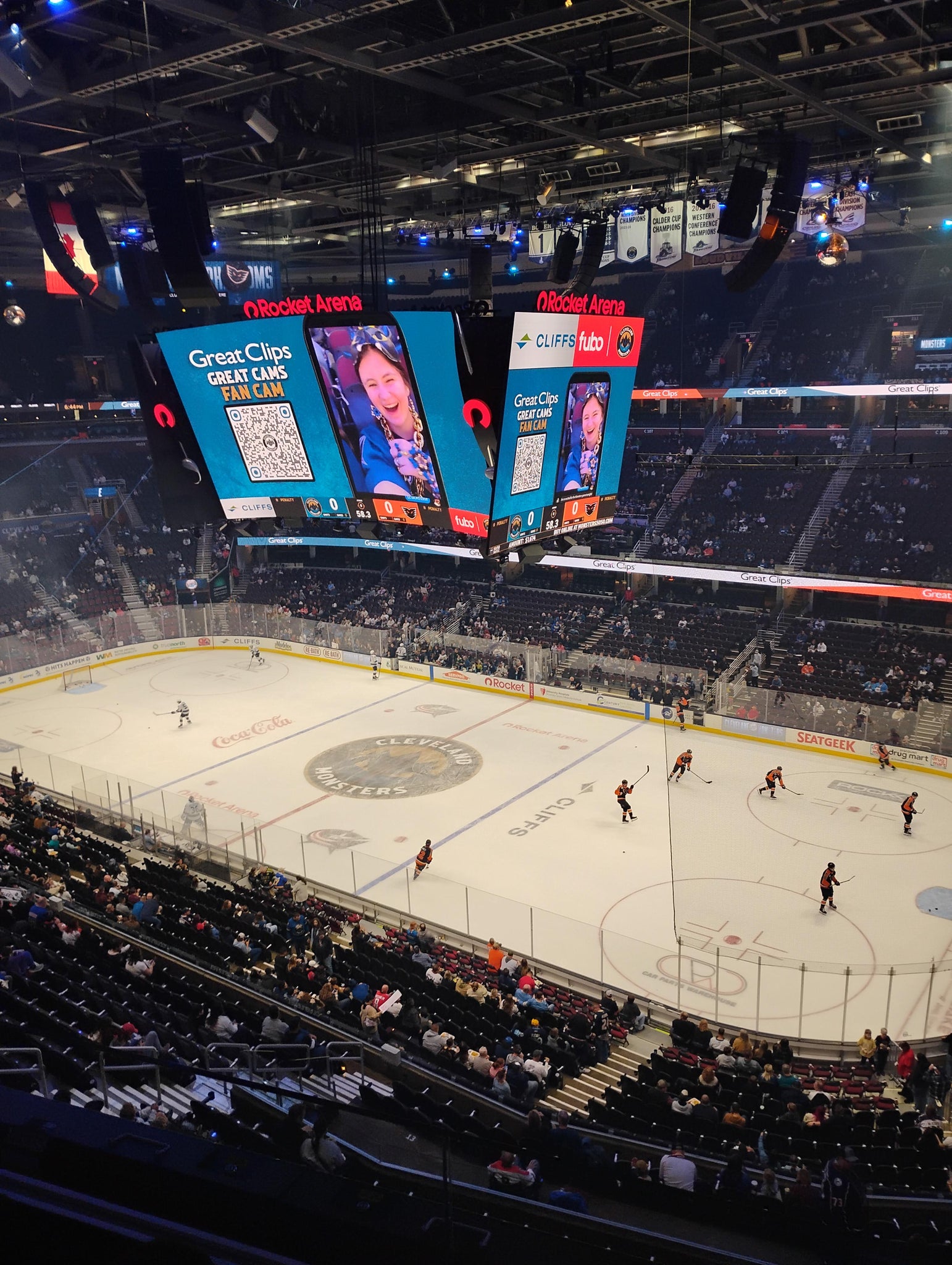 Real Fan View taken from Section 220 at Rocket Arena by Joseph F