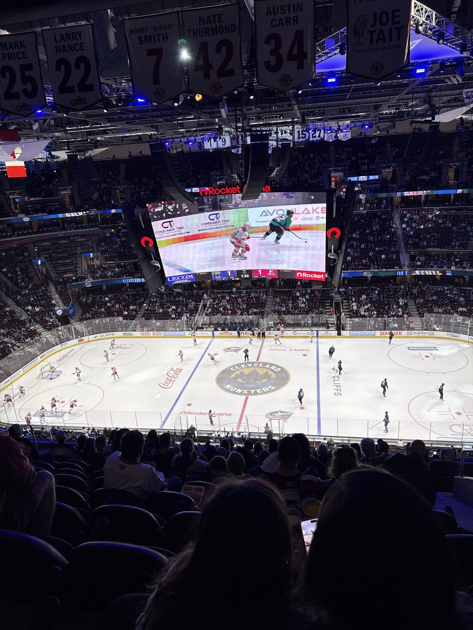 Real Fan View taken from Section 223 at Rocket Arena by Jessica L