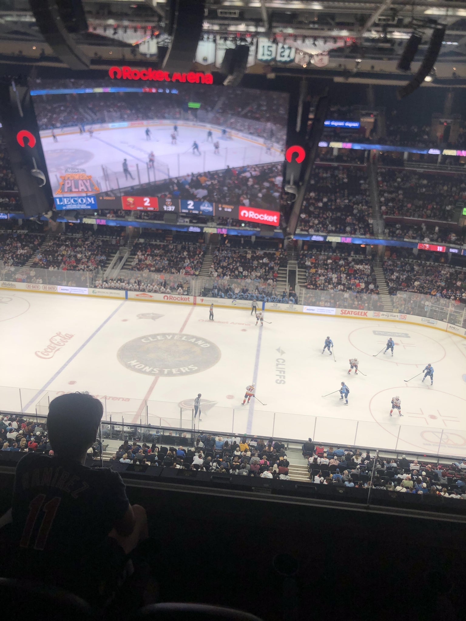 Real Fan View taken from Section 223 at Rocket Arena by Derrica P