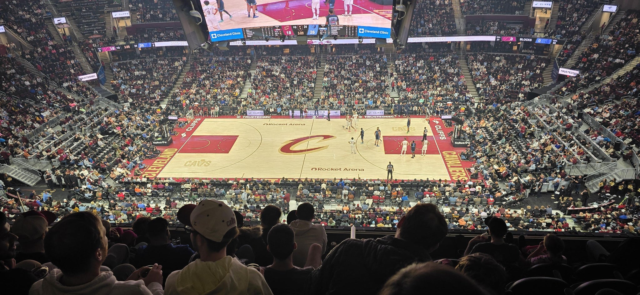 Real Fan View taken from Section 223 at Rocket Arena by Joseph K