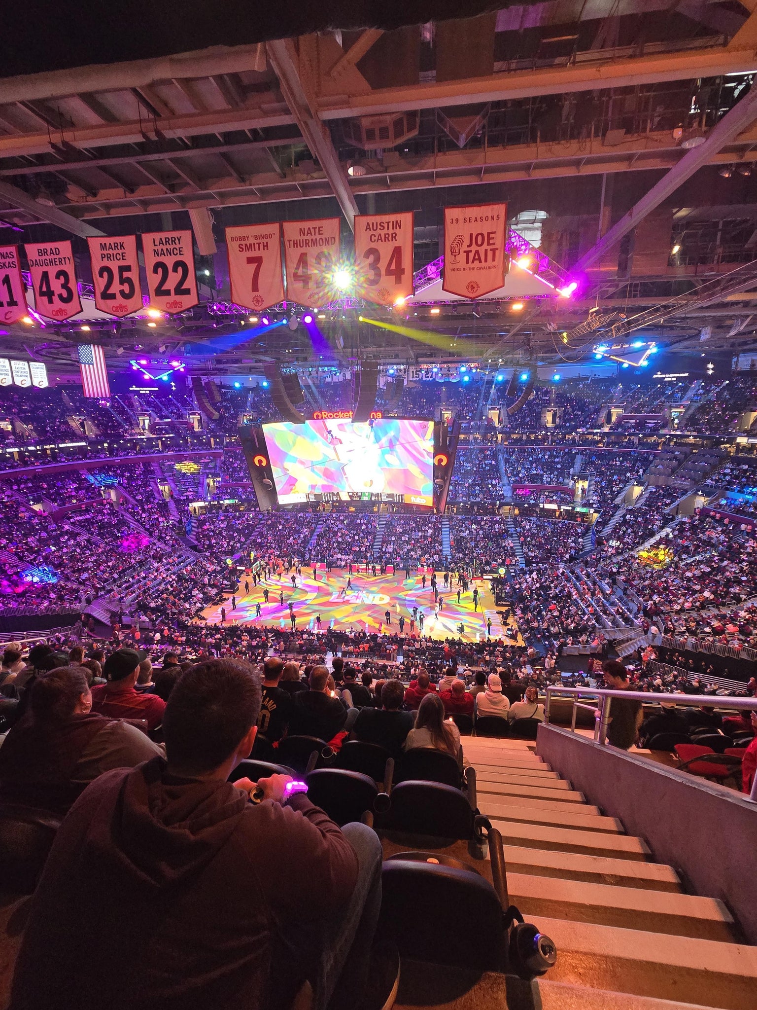 Real Fan View taken from Section 223 at Rocket Arena by Ray W