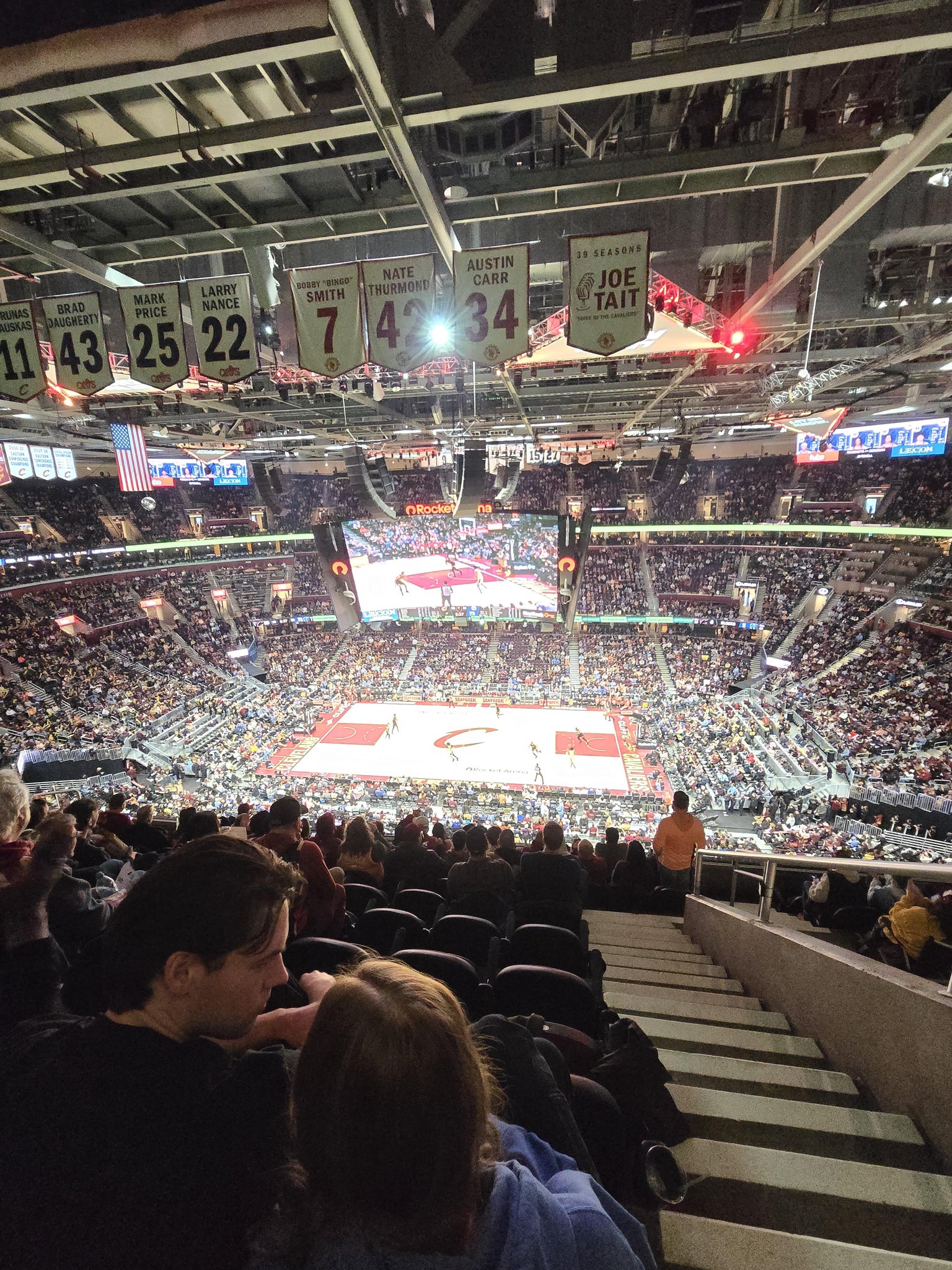 Real Fan View taken from Section 223 at Rocket Arena by Ray W