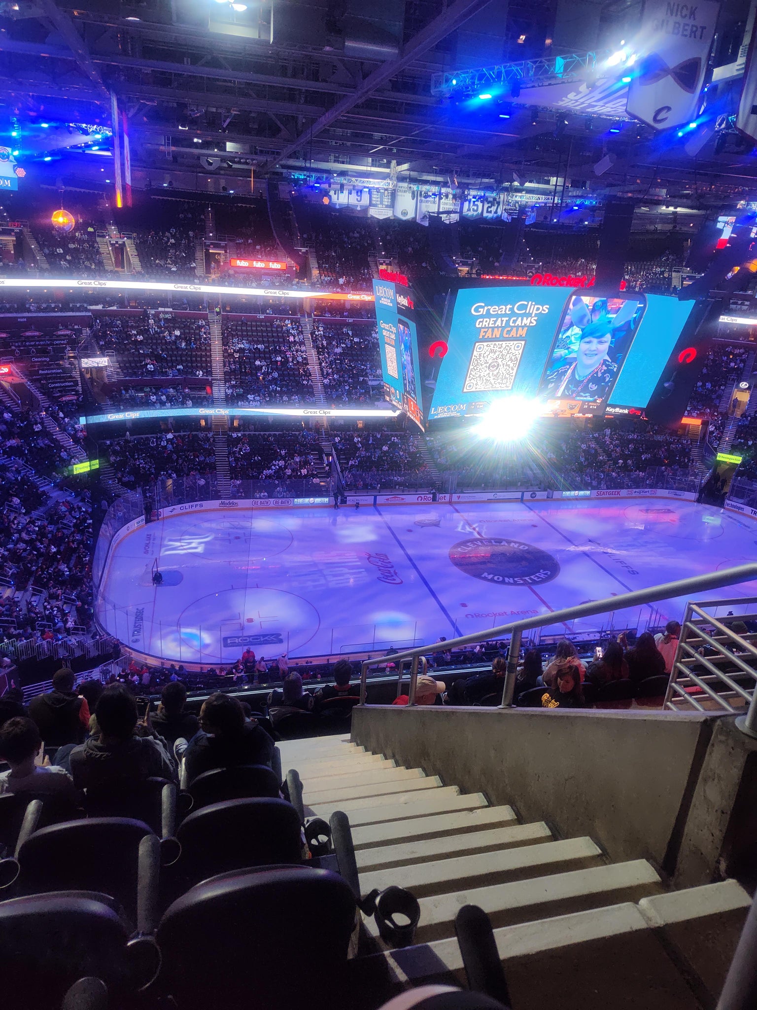 Real Fan View taken from Section 226 at Rocket Arena by Nicholas H