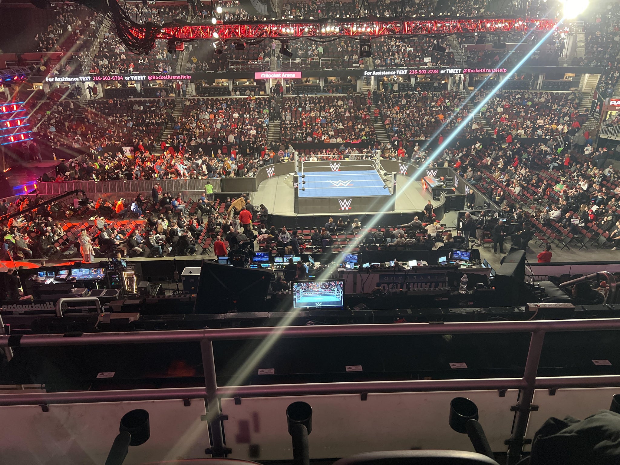 Real Fan View taken from Club 107 at Rocket Arena by Sean S