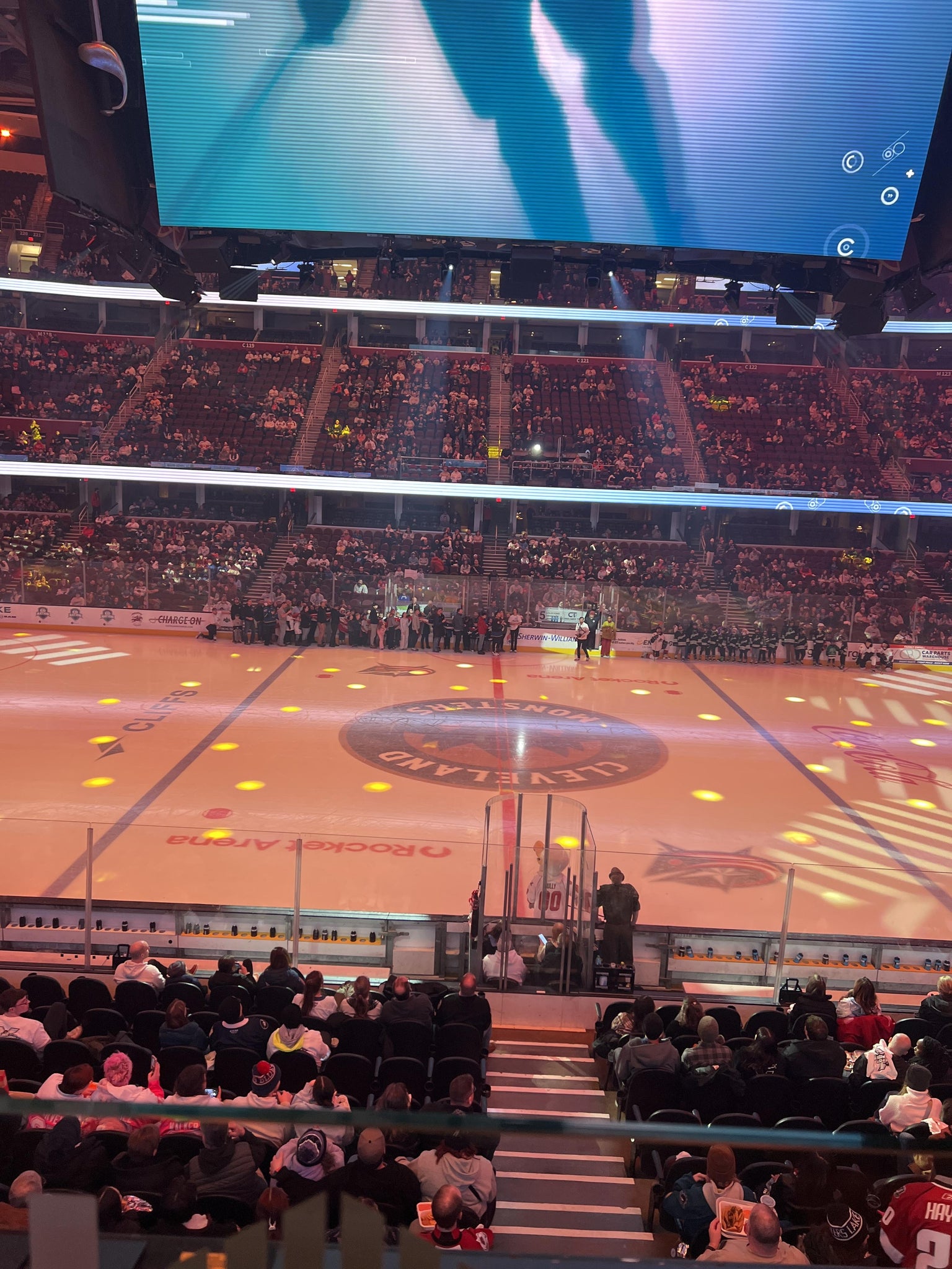 Real Fan View taken from Club 108 at Rocket Arena by Dart P