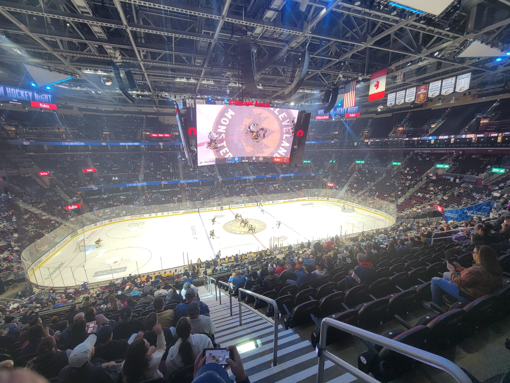 Real Fan View taken from Club 109 at Rocket Arena by John S