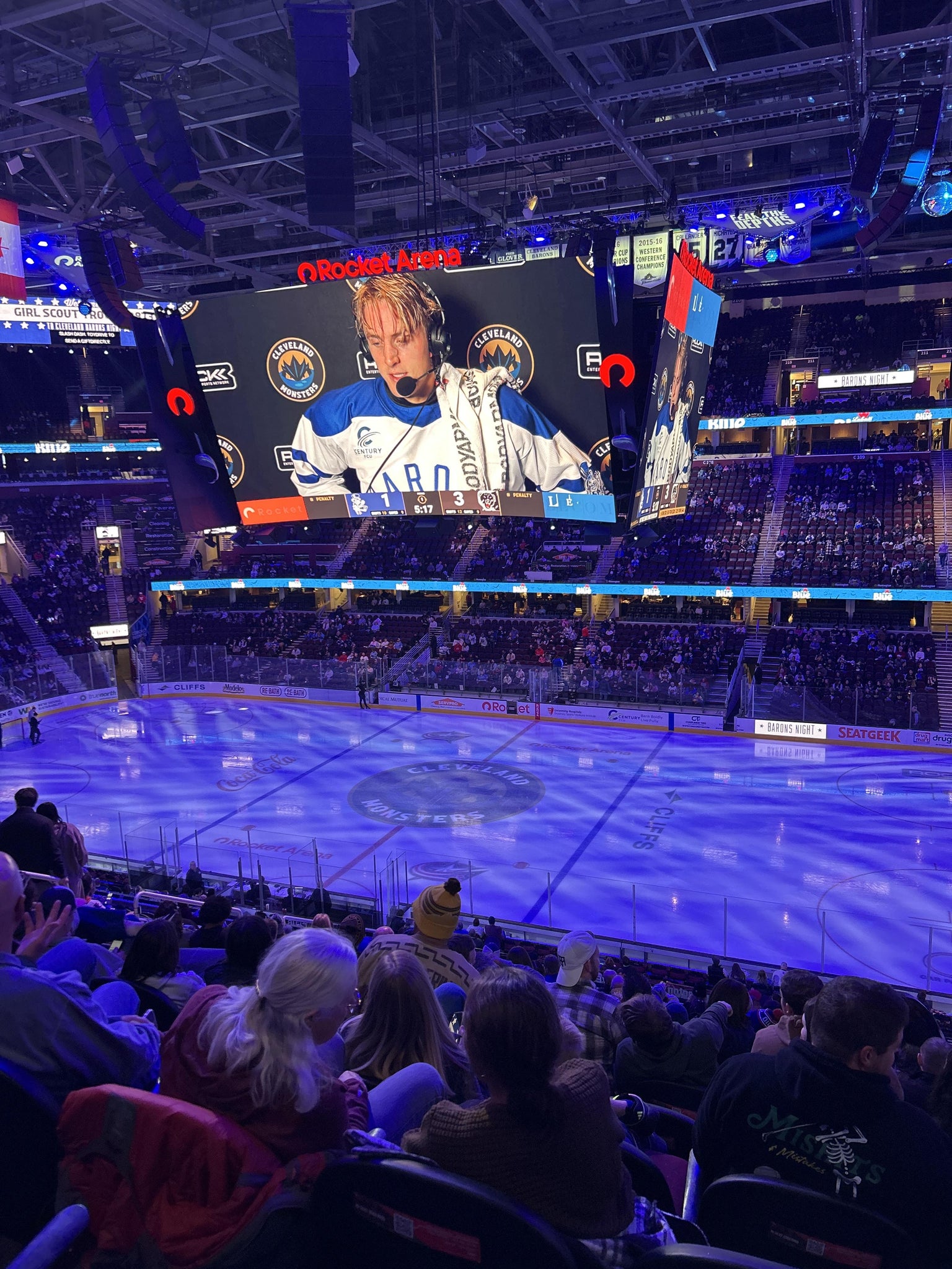 Real Fan View taken from Club 119 at Rocket Arena by Kathy S