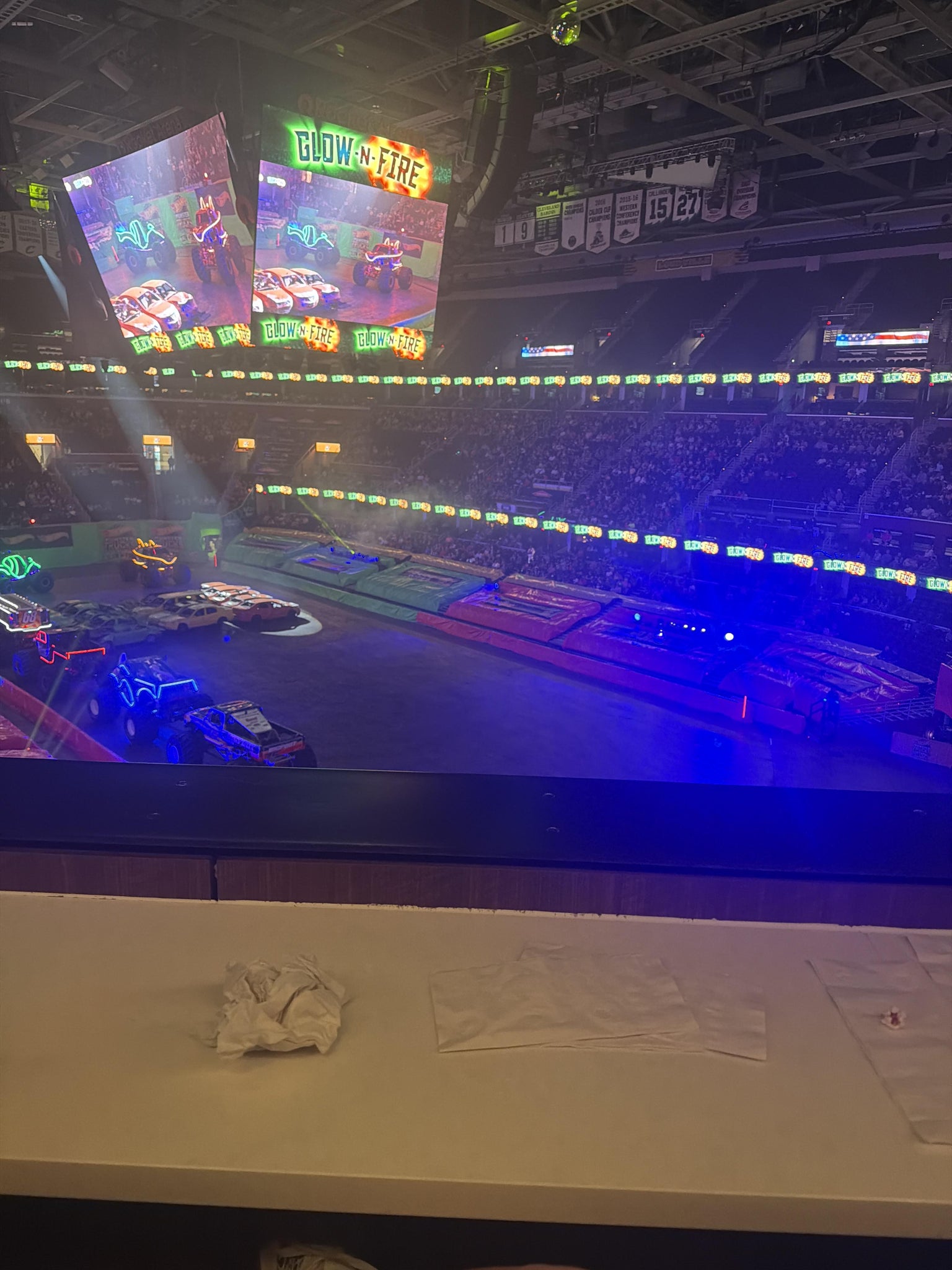 Real Fan View taken from Club Box 4 at Rocket Arena by Mary H
