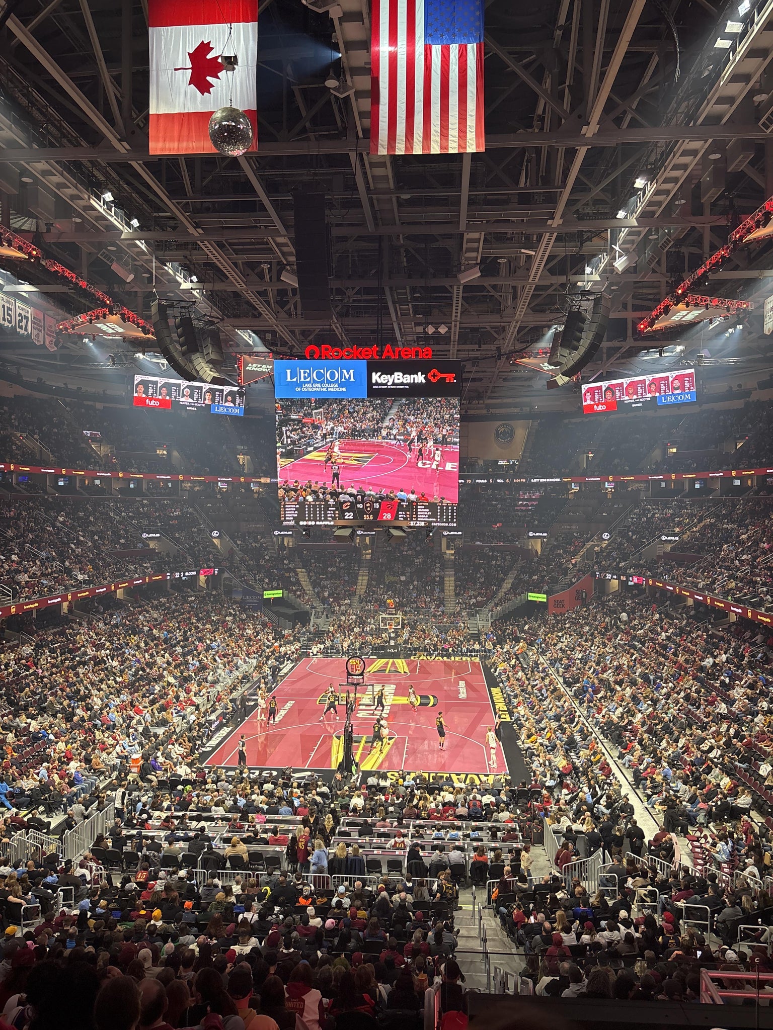 Real Fan View taken from Mezzanine 101 at Rocket Arena by David J