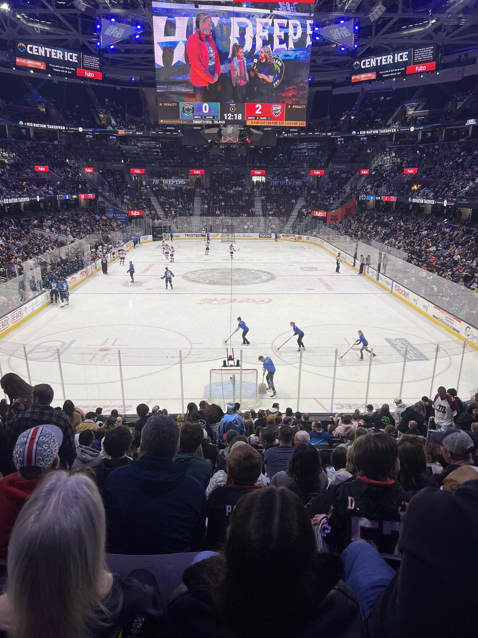 Real Fan View taken from Mezzanine 101 at Rocket Arena by Joe K