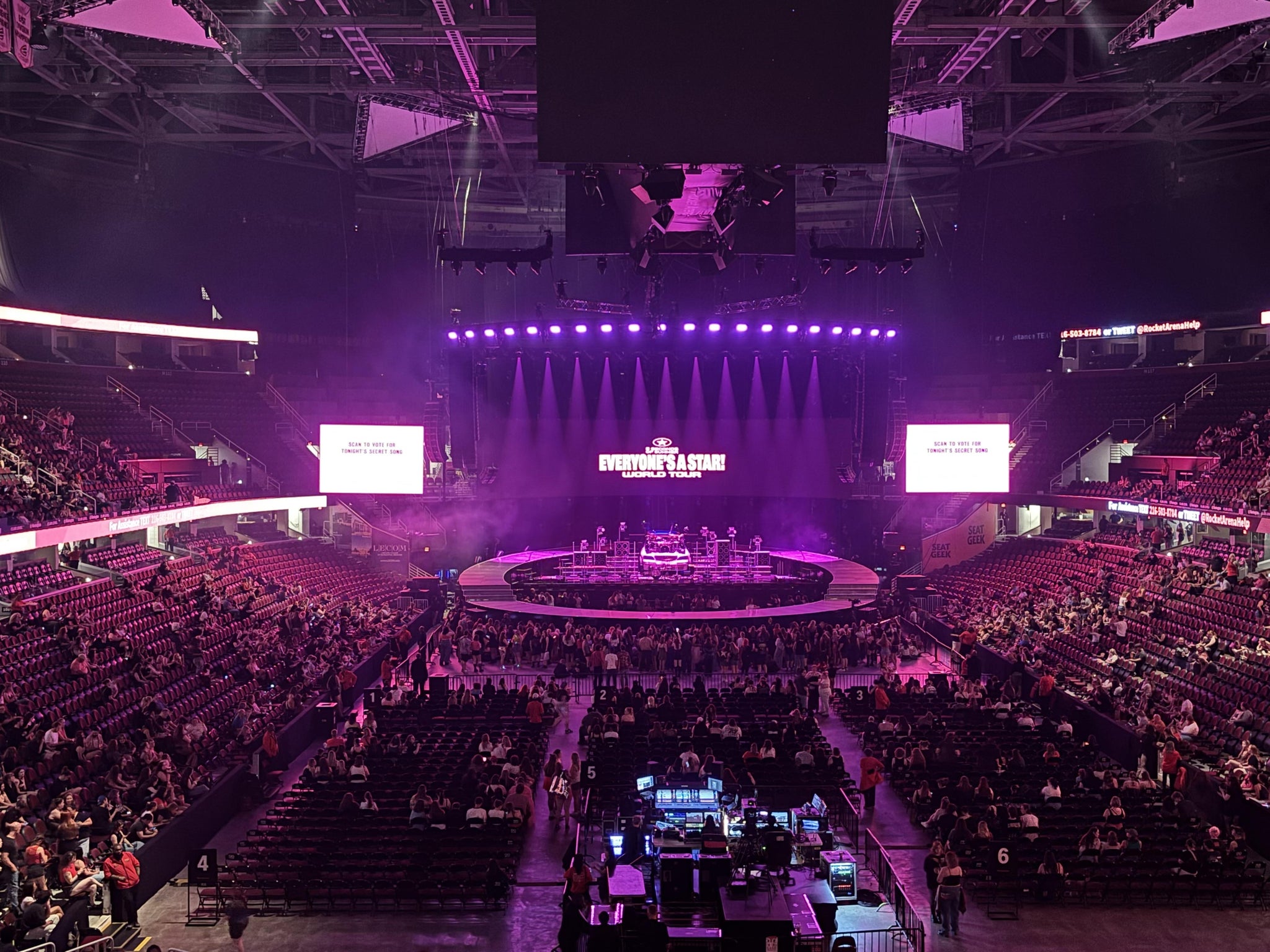 Real Fan View taken from Mezzanine 101 at Rocket Arena by Josie D