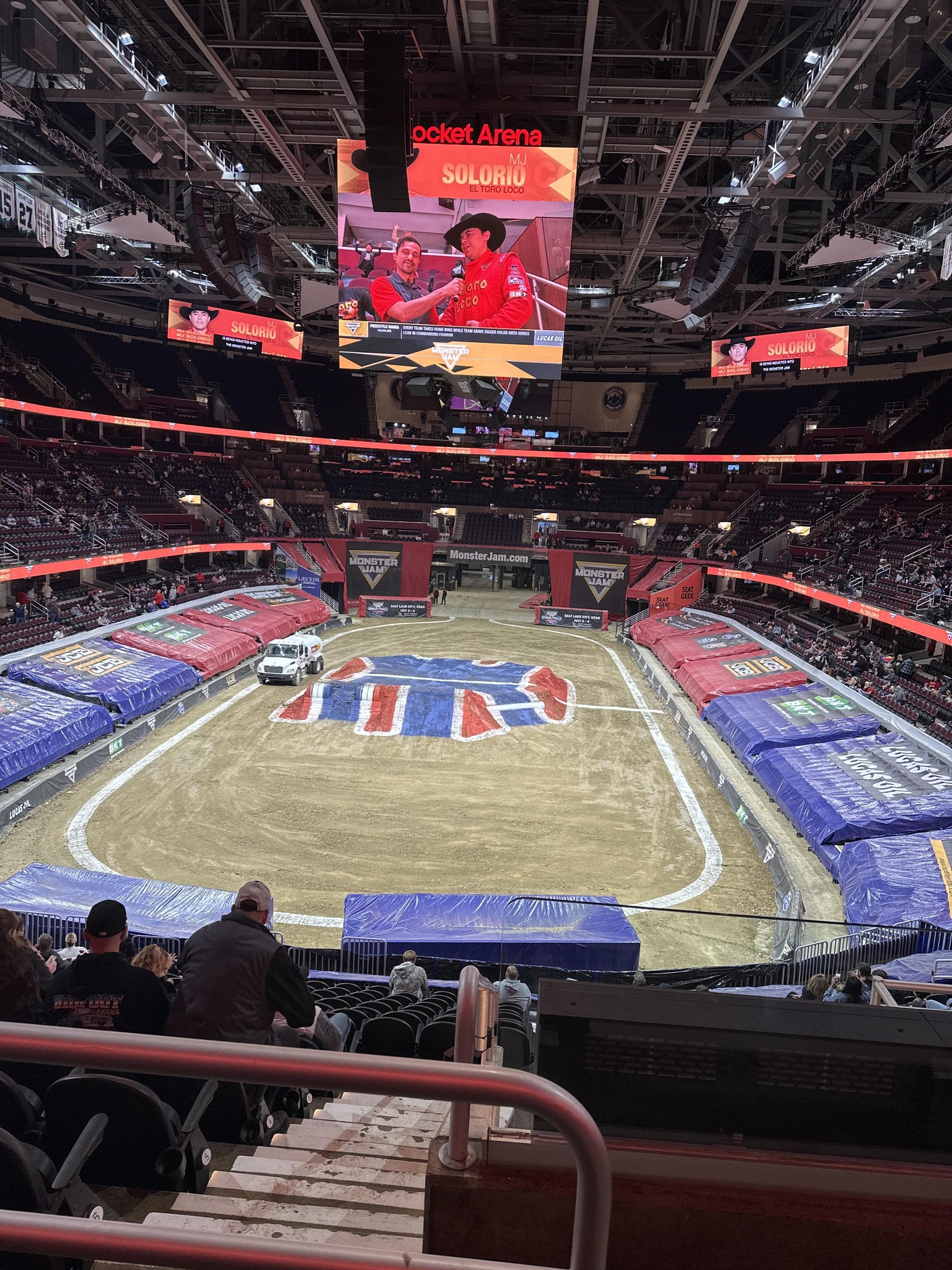 Real Fan View taken from Mezzanine 101 at Rocket Arena by David H