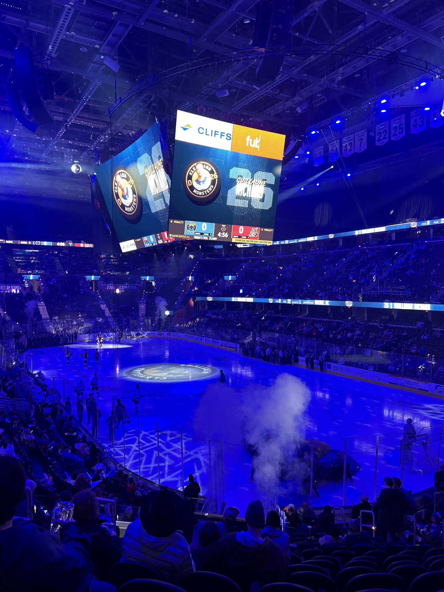 Real Fan View taken from Mezzanine 103 at Rocket Arena by Alexa G