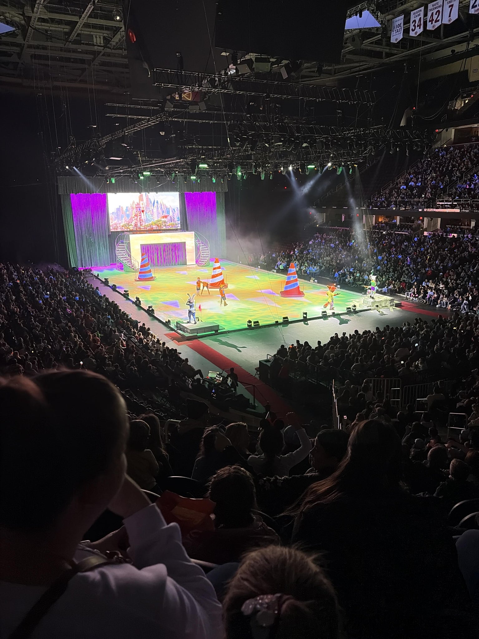 Real Fan View taken from Mezzanine 103 at Rocket Arena by Sonal C