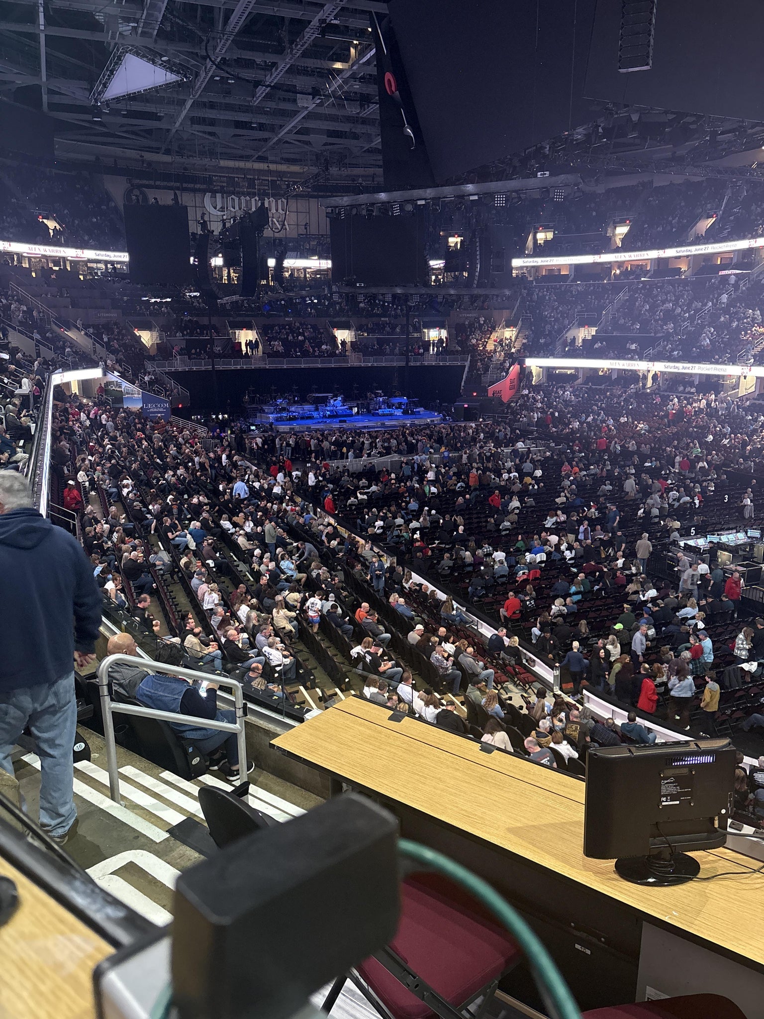 Real Fan View taken from Mezzanine 104 at Rocket Arena by Anonymous User