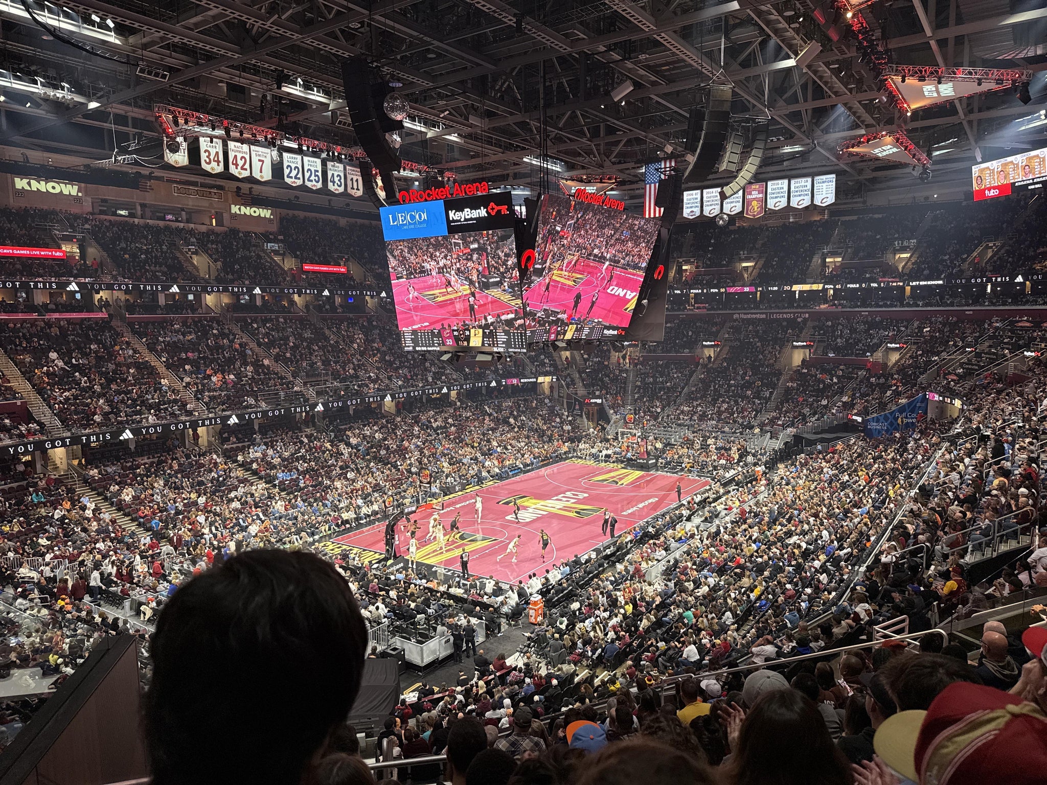 Real Fan View taken from Mezzanine 111 at Rocket Arena by Jeff C