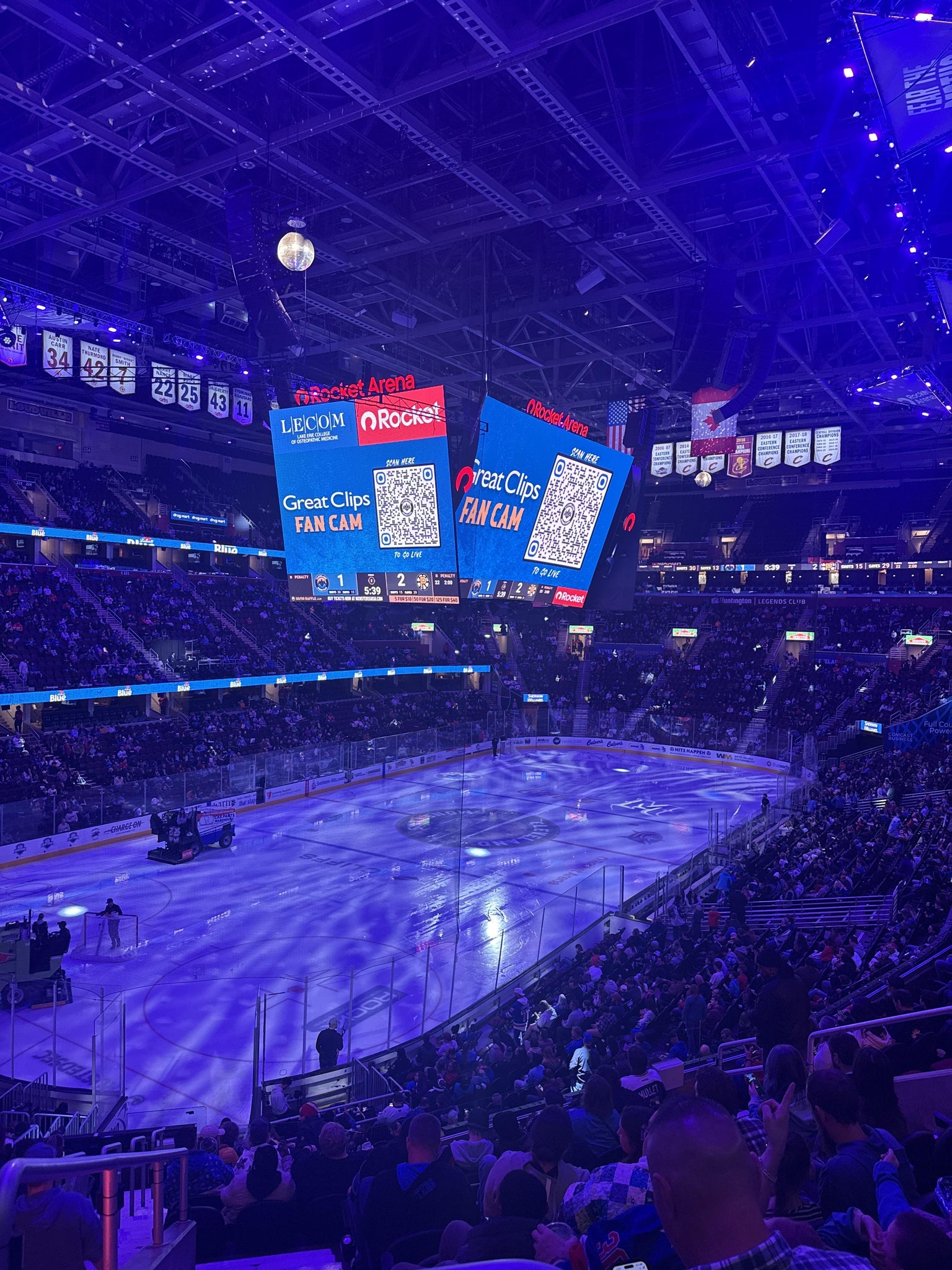 Real Fan View taken from Mezzanine 111 at Rocket Arena by Jordan A