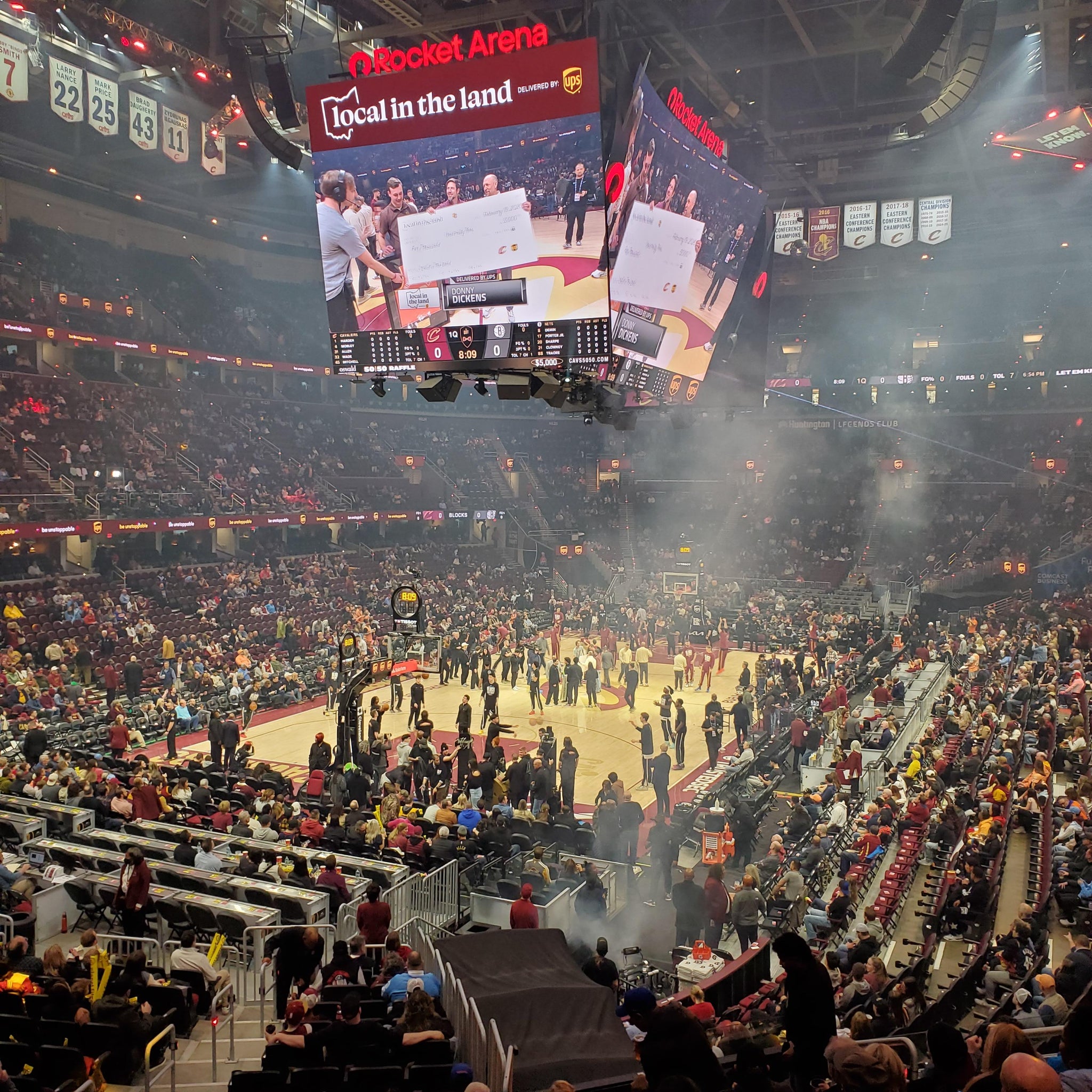 Real Fan View taken from Mezzanine 112 at Rocket Arena by Michael S