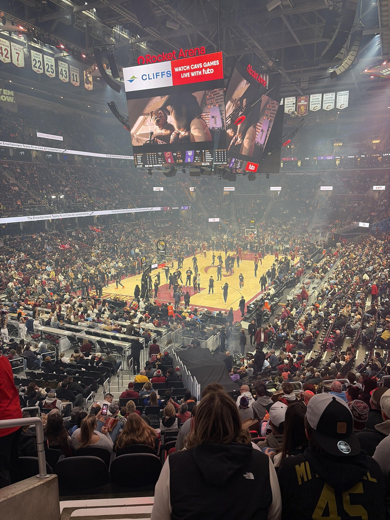 Real Fan View taken from Mezzanine 112 at Rocket Arena by Nikaeda G