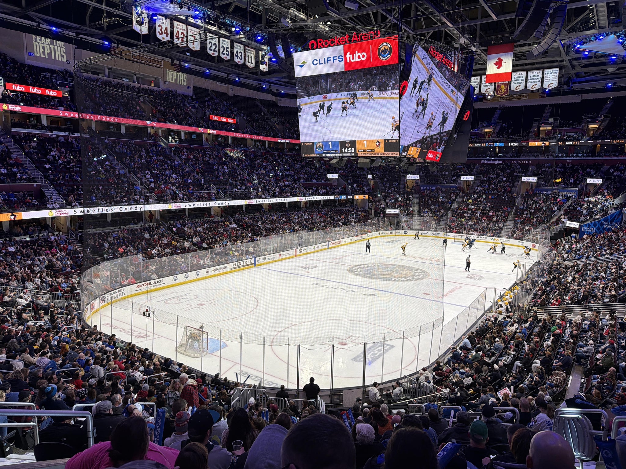Real Fan View taken from Mezzanine 112 at Rocket Arena by Matthew B
