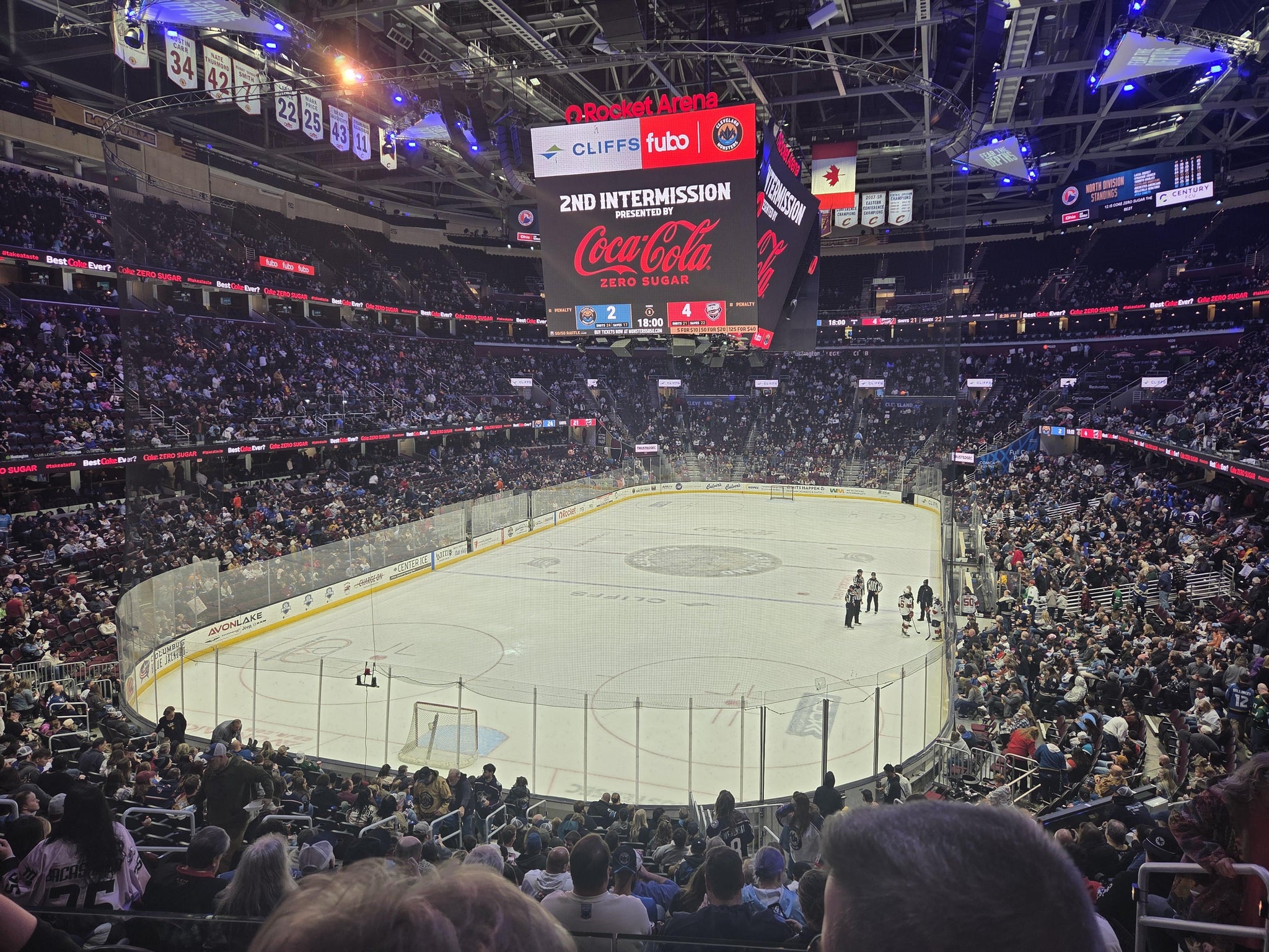 Real Fan View taken from Mezzanine 113 at Rocket Arena by Wendy L