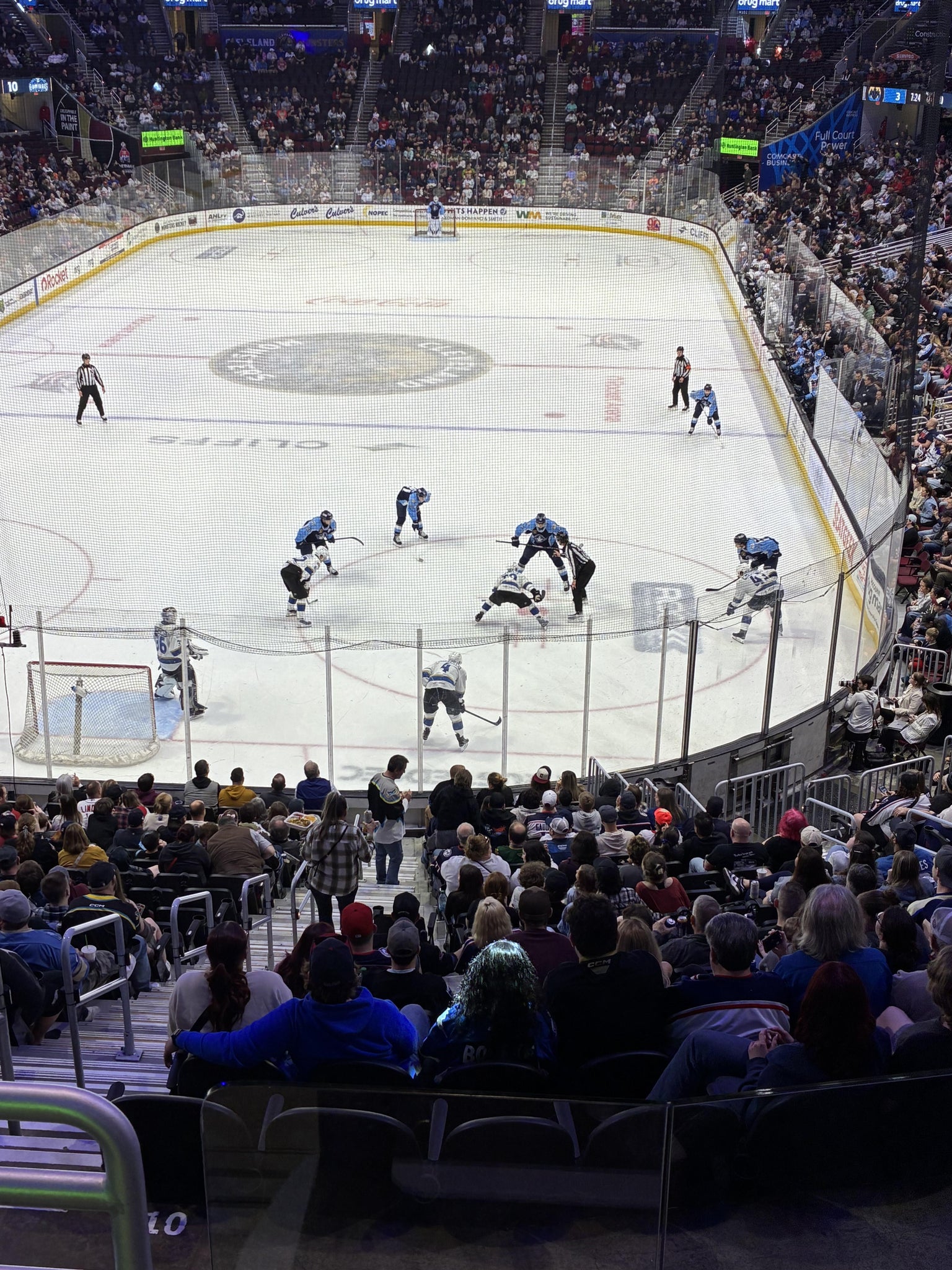 Real Fan View taken from Mezzanine 113 at Rocket Arena by Rex M