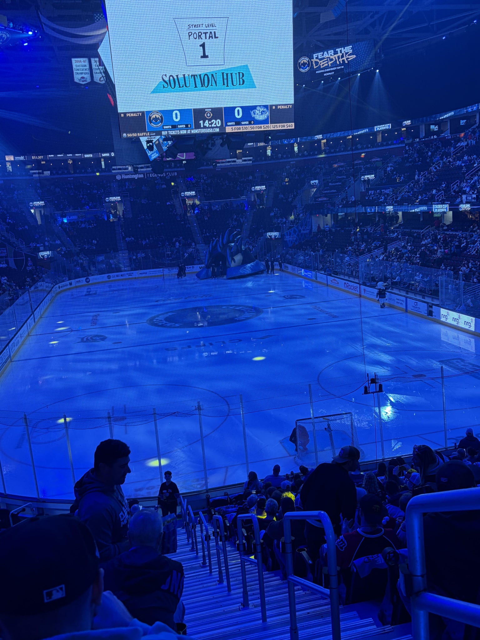 Real Fan View taken from Mezzanine 115 at Rocket Arena by Frank C