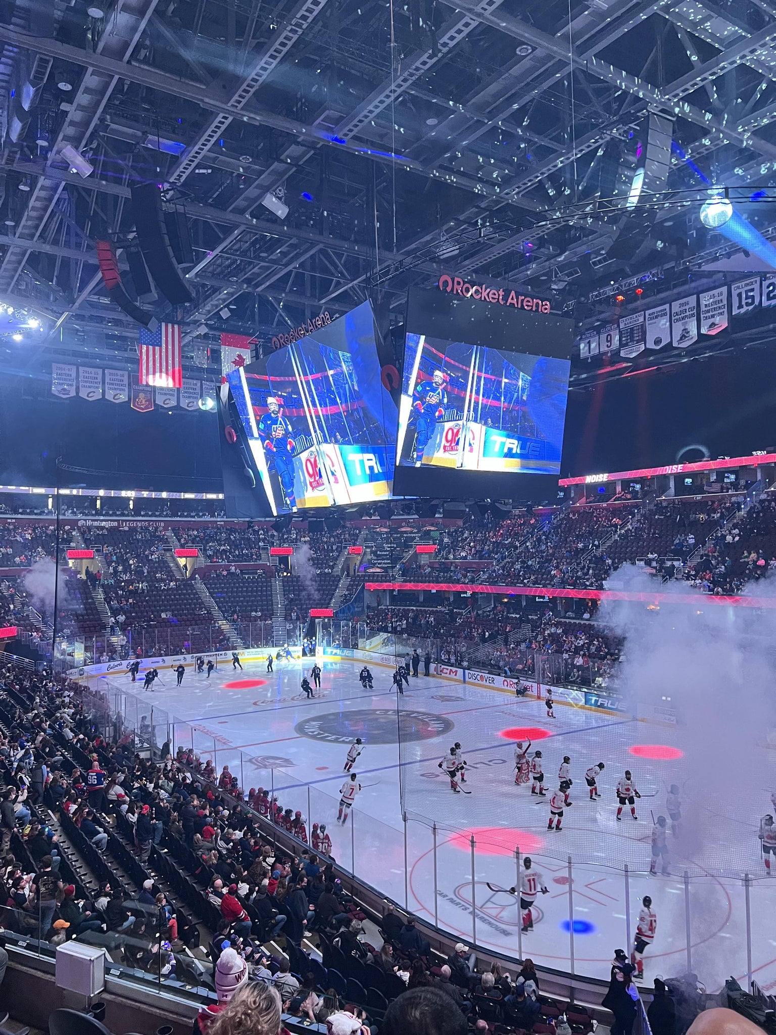Real Fan View taken from Mezzanine 117 at Rocket Arena by Elana Z